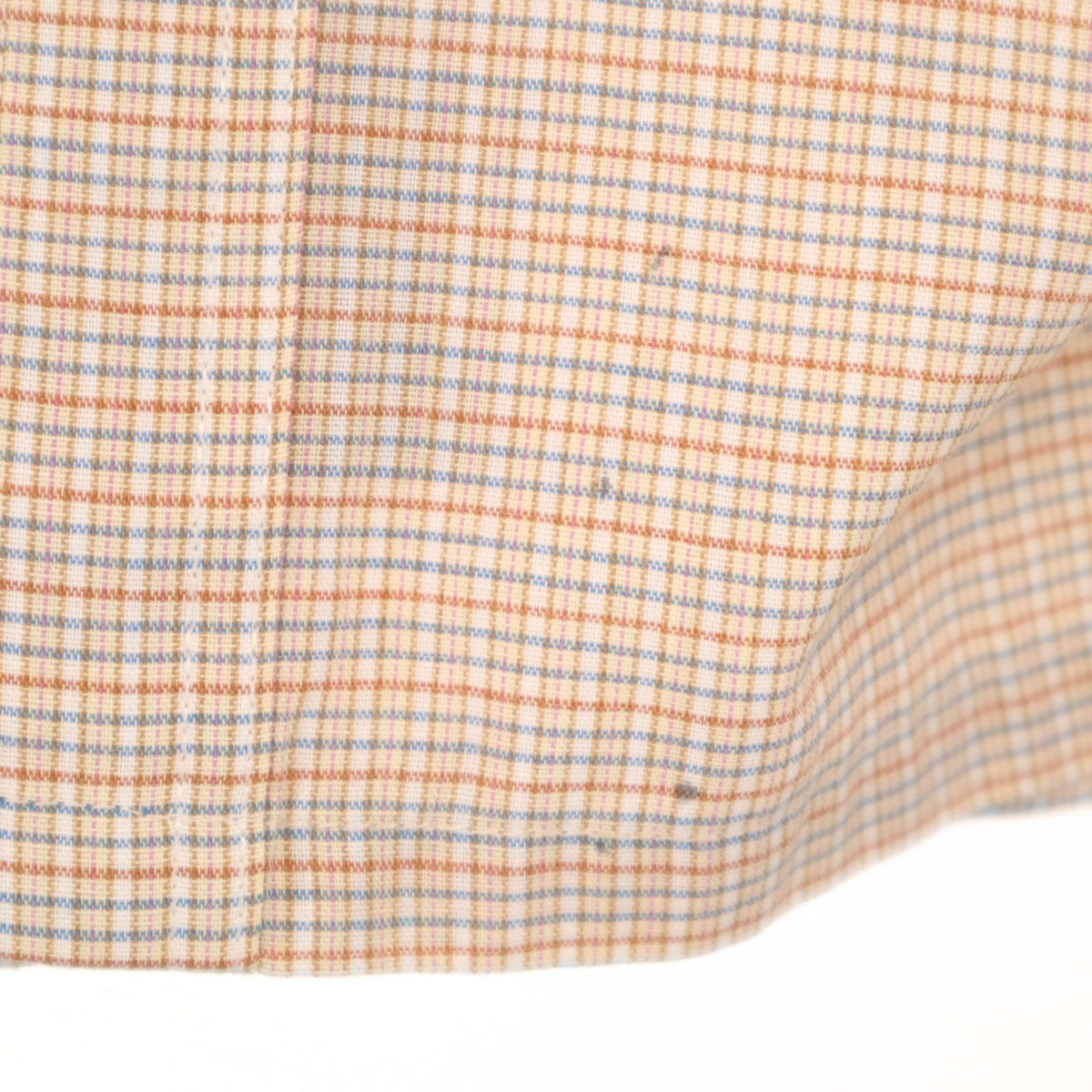 ジョンヘンリー 70s ヴィンテージ チェック柄 長袖 シャツ 32-33 ベージュ メンズ