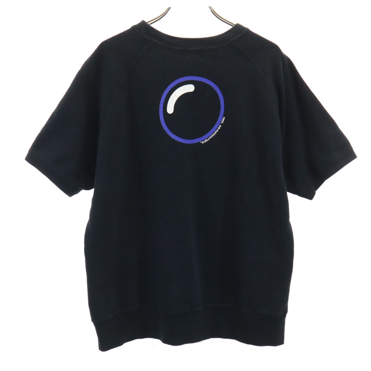 A BATHING APE アベイシングエイプ 日本製 ベイビーマイロ 半袖 スウェット S ブラック メンズ