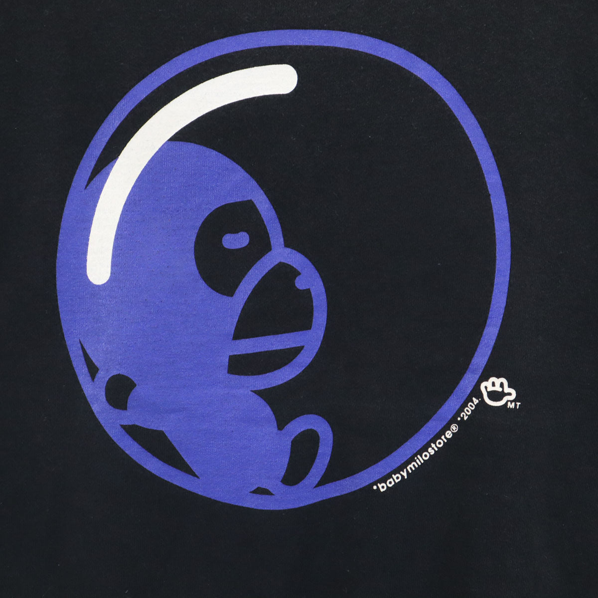 A BATHING APE アベイシングエイプ 日本製 ベイビーマイロ 半袖 スウェット S ブラック メンズ