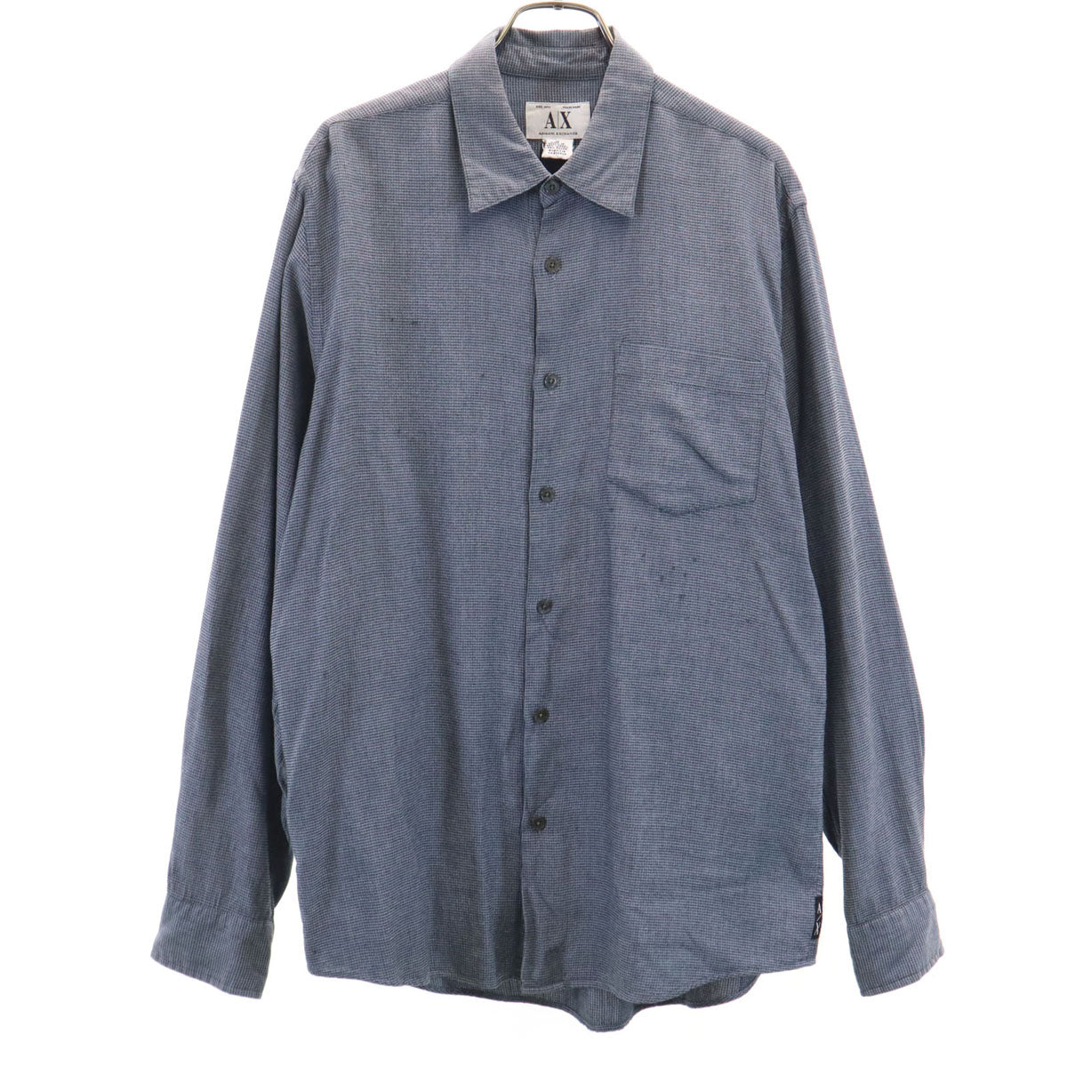 ARMANI EXCHANGE アルマーニエクスチェンジ 90s オールド 長袖 シャツ M グレー メンズ