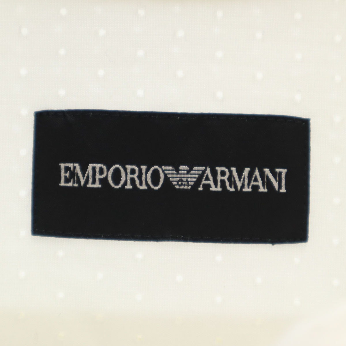 Emporio Armani エンポリオアルマーニ 長袖 パンチング コットンシャツ 39 ホワイト メンズ