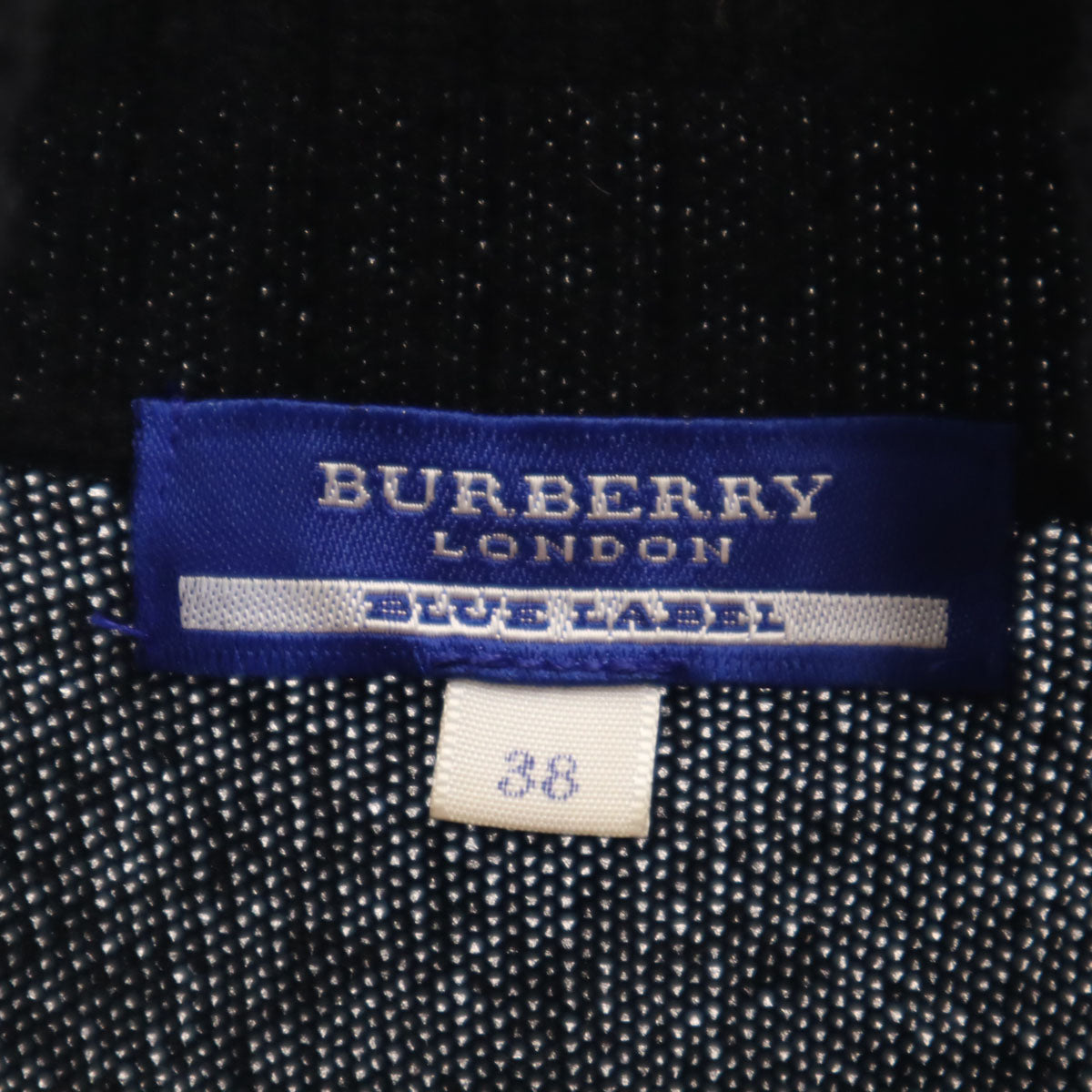 BURBERRY LONDON BLUE LABEL バーバリー ロンドン ブルーレーベル カシミヤブレンド フレンチスリーブ タートルネック ニット 38 ブラック 三陽商会 セーター レディース