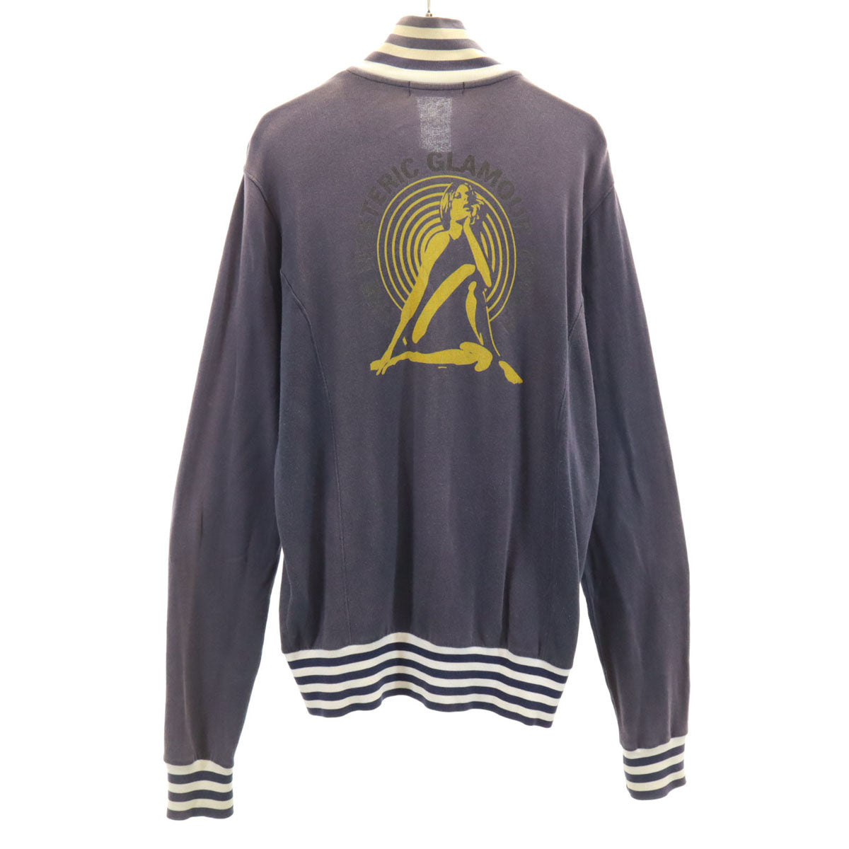 HYSTERIC GLAMOUR ヒステリックグラマー 日本製 バックプリント ジップジャケット M ネイビー メンズ