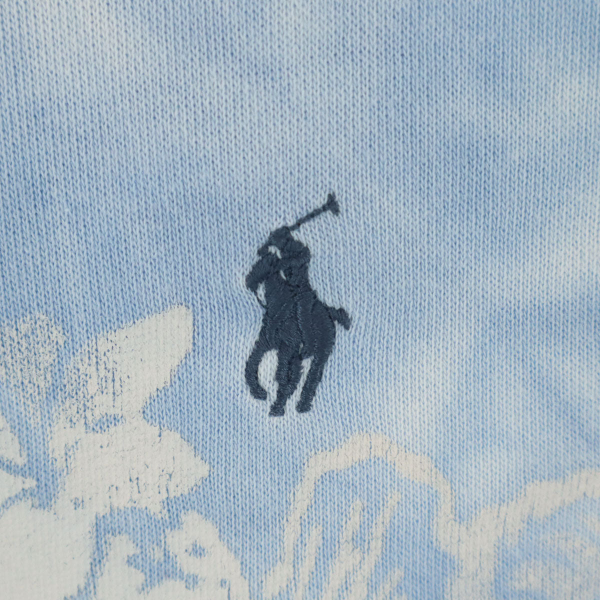 POLO RALPH LAUREN ポロラルフローレン タイダイ柄 長袖 スウェットパーカー XL ブルー系 プルオーバー ハイビスカス メンズ