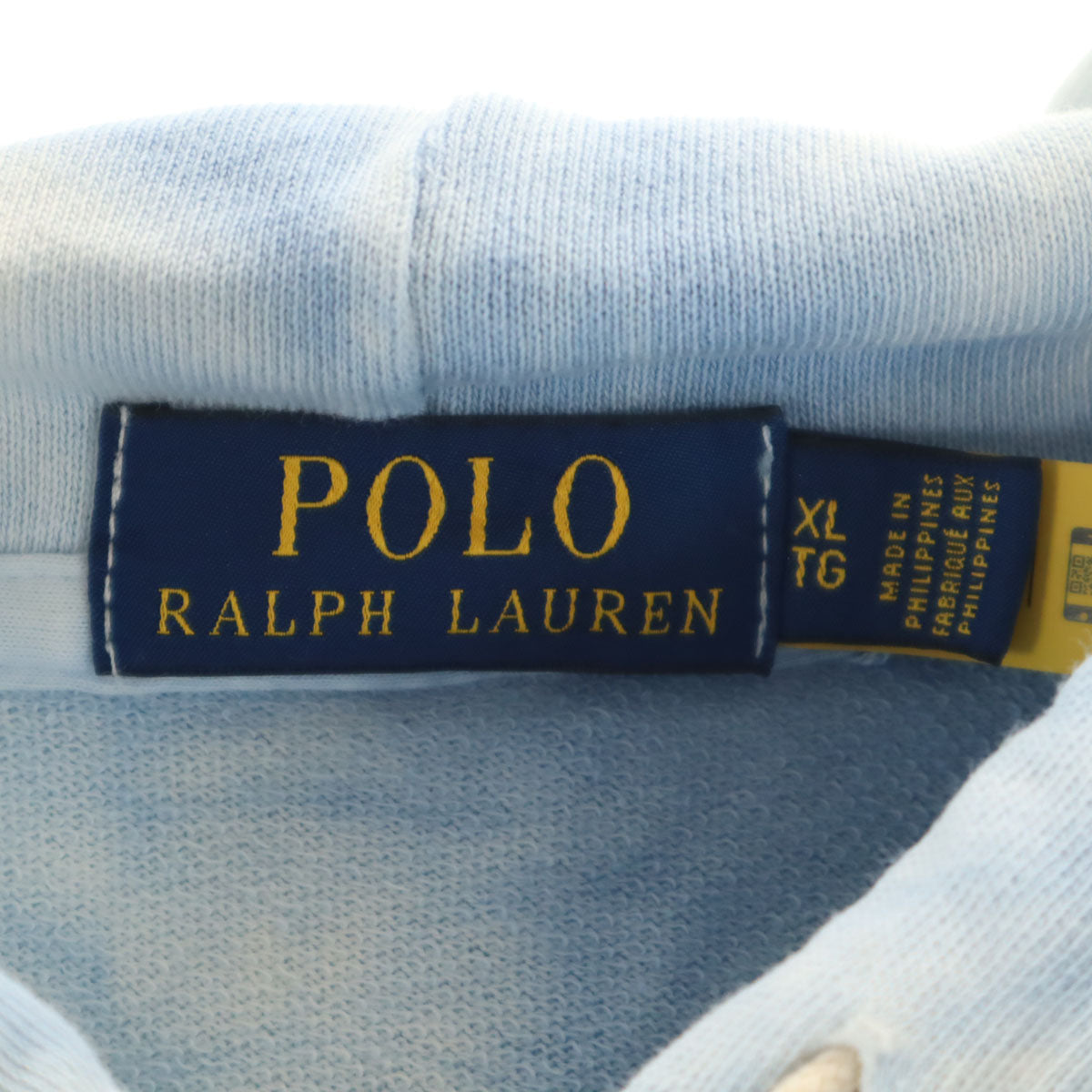 POLO RALPH LAUREN ポロラルフローレン タイダイ柄 長袖 スウェットパーカー XL ブルー系 プルオーバー ハイビスカス メンズ