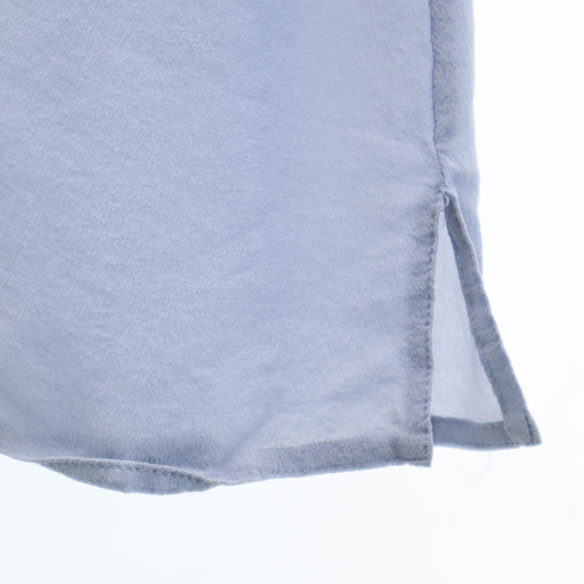 PRADA プラダ 7分袖 ブラウス 40 ブルーグレー 後開き レディース