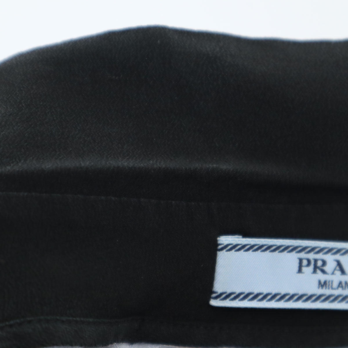 PRADA プラダ 7分袖 ブラウス 40 ブルーグレー 後開き レディース