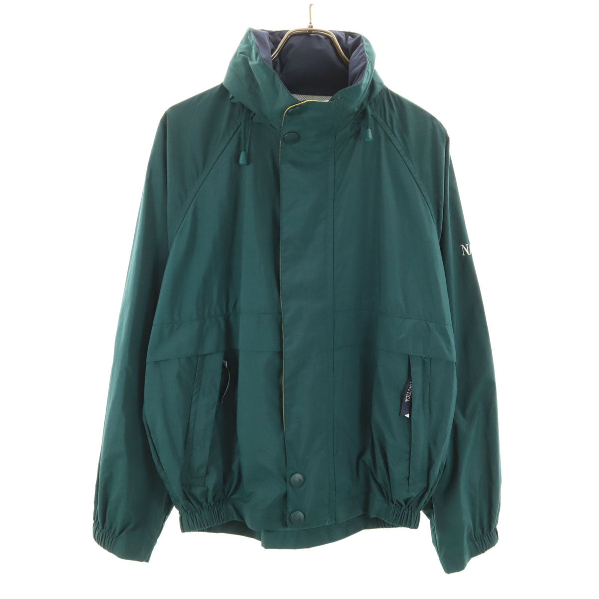 NAUTICA ノーティカ 90s オールド ナイロンジャケット S/P グリーン系 裏メッシュ メンズ