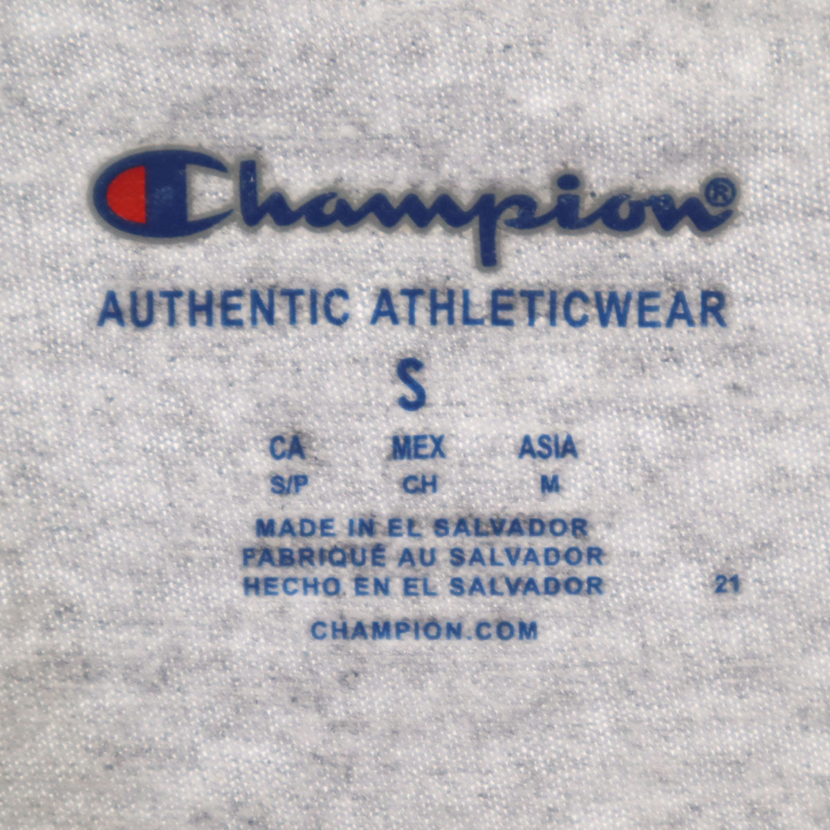 Champion チャンピオン 長袖 Tシャツ S グレー ロンT 無地 メンズ