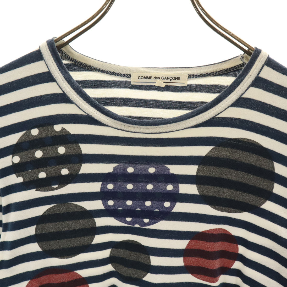 COMME des GARCONS コムデギャルソン 2013年 日本製 ボーダー柄 長袖 Tシャツ S ホワイト ロンT レディース