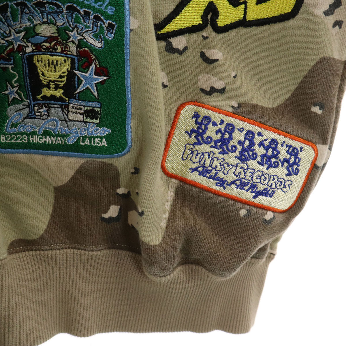 XLARGE エクストララージ カモフラ柄 長袖 スウェット ジップパーカー M オリーブ 迷彩 メンズ