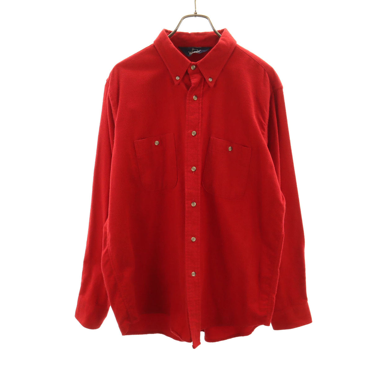 WOOLRICH ウールリッチ 80s ヴィンテージ 紺タグ 長袖 フランネル ボタンダウンシャツ レッド メンズ