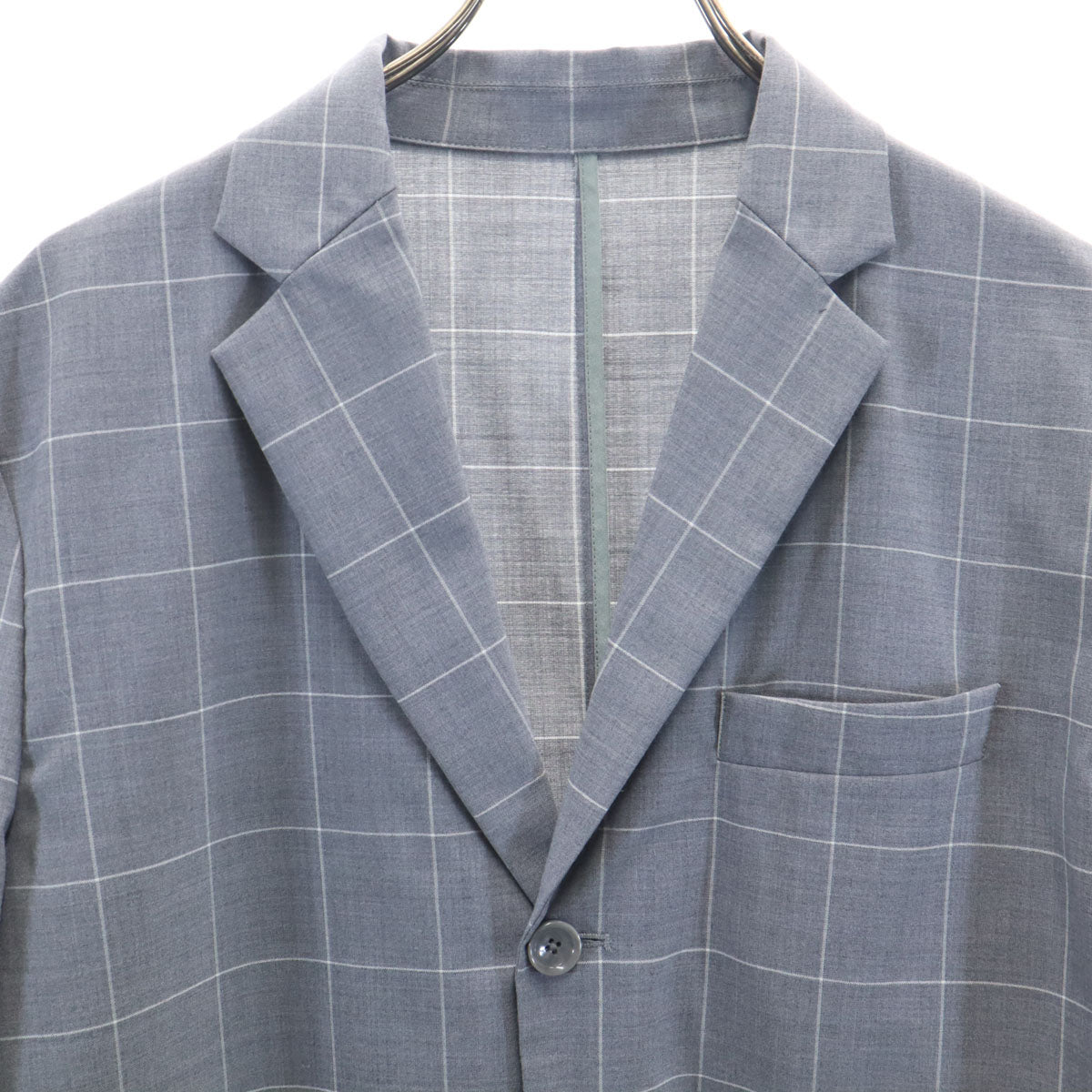 未使用 uniform experiment ユニフォームエクスペリメント 20SS ウィンドウペンチェック 3B テーラードジャケット 3 グレー ポケッタブル メンズ