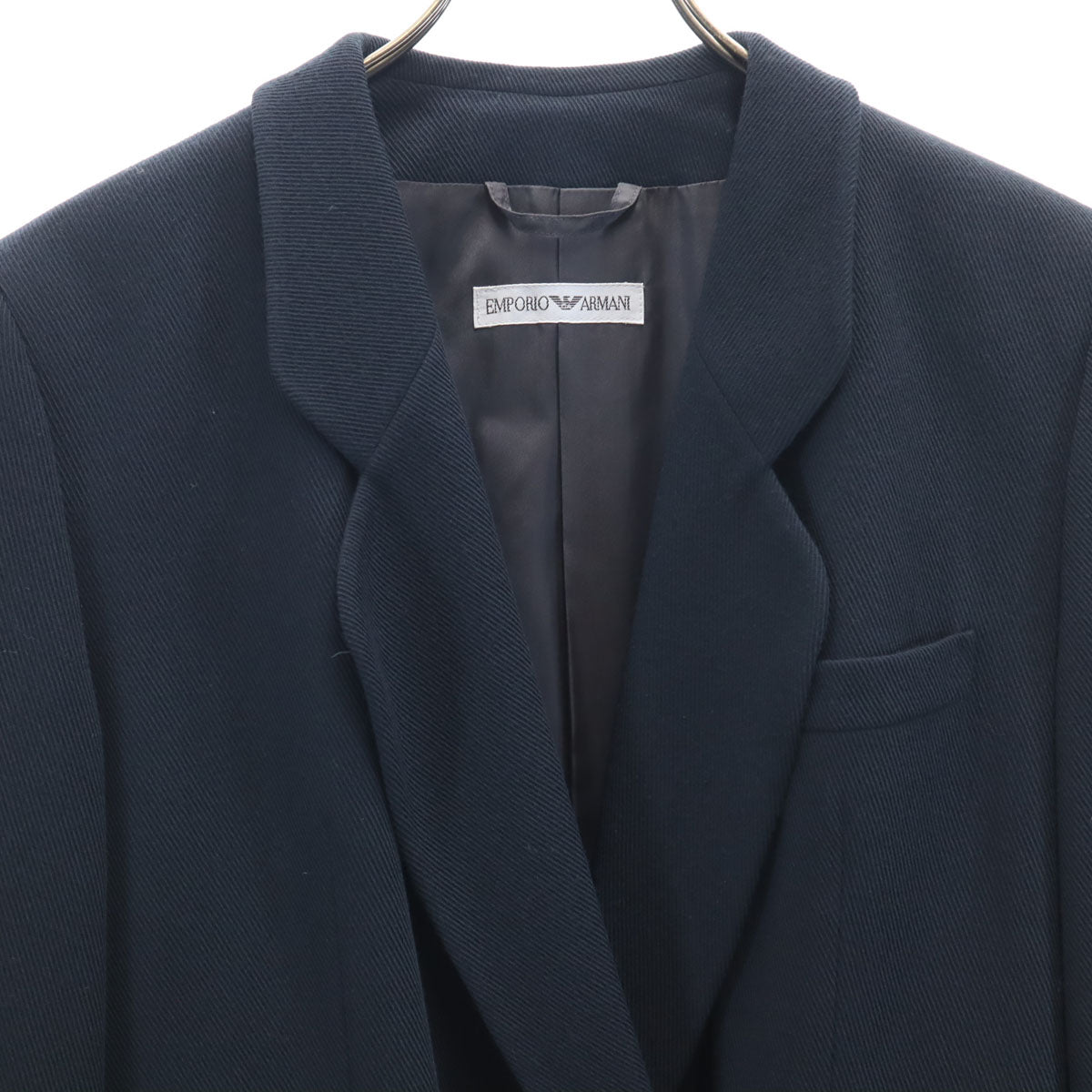 Emporio Armani エンポリオアルマーニ 日本製 ダブル テーラードジャケット 42 ネイビー レディース