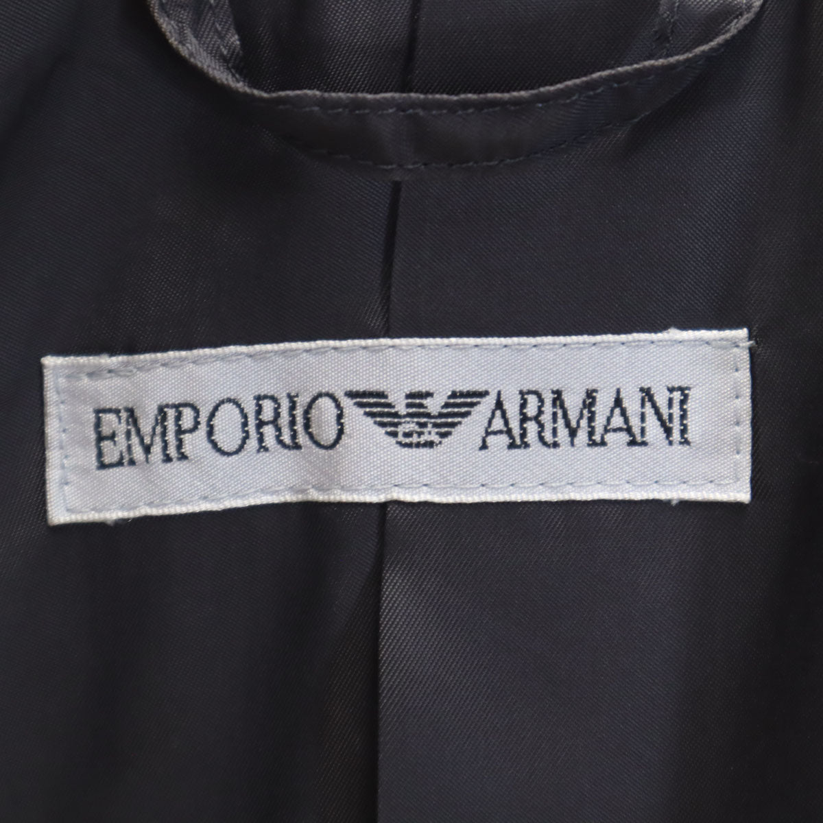 Emporio Armani エンポリオアルマーニ 日本製 ダブル テーラードジャケット 42 ネイビー レディース