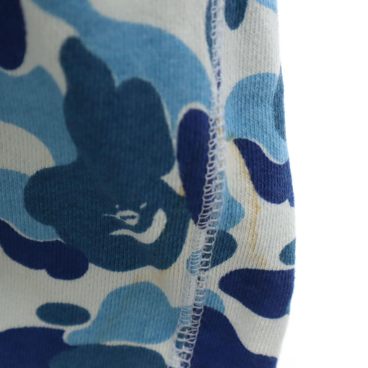 A BATHING APE アベイシングエイプ 日本製 シャーク カモフラ柄 長袖 スウェット ジップパーカー S ブルー 迷彩 メンズ