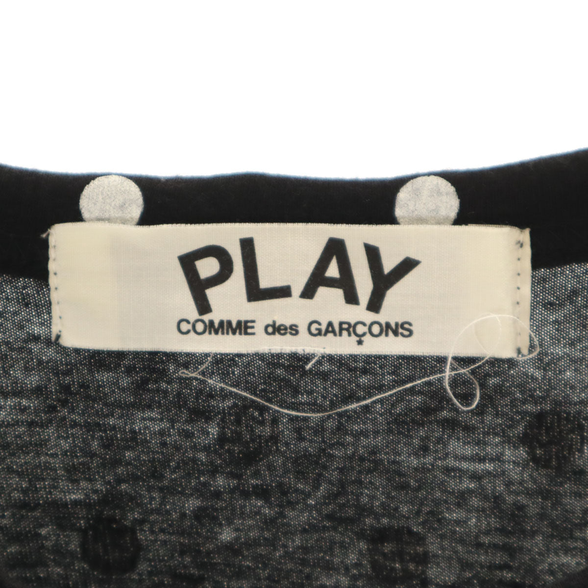 PLAY COMME des GARCONS プレイコムデギャルソン ドット柄 長袖 Tシャツ ブラック ロンT 水玉 レディース