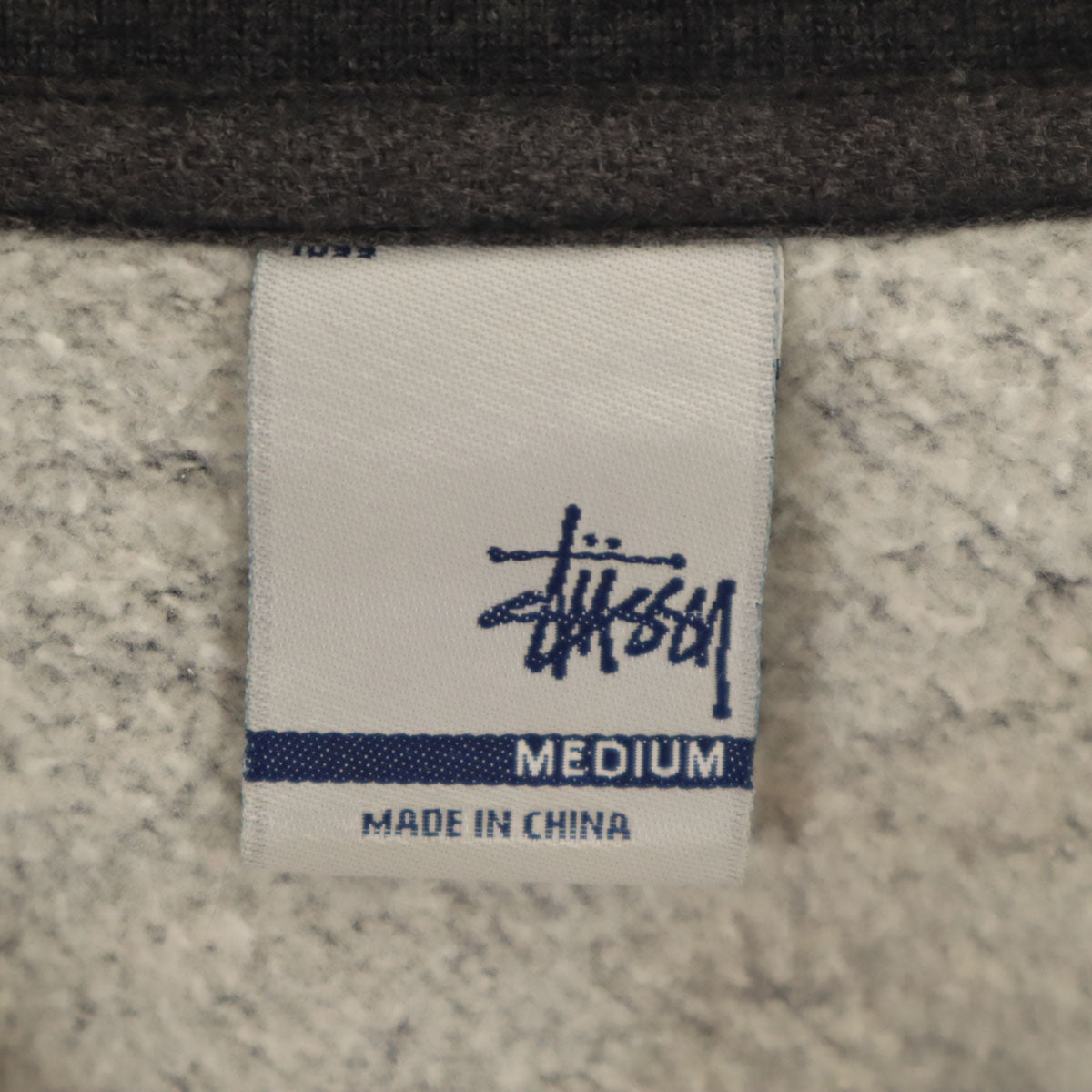 STUSSY ステューシー 00s オールド 長袖 スウェット トレーナー M チャコールグレー メンズ
