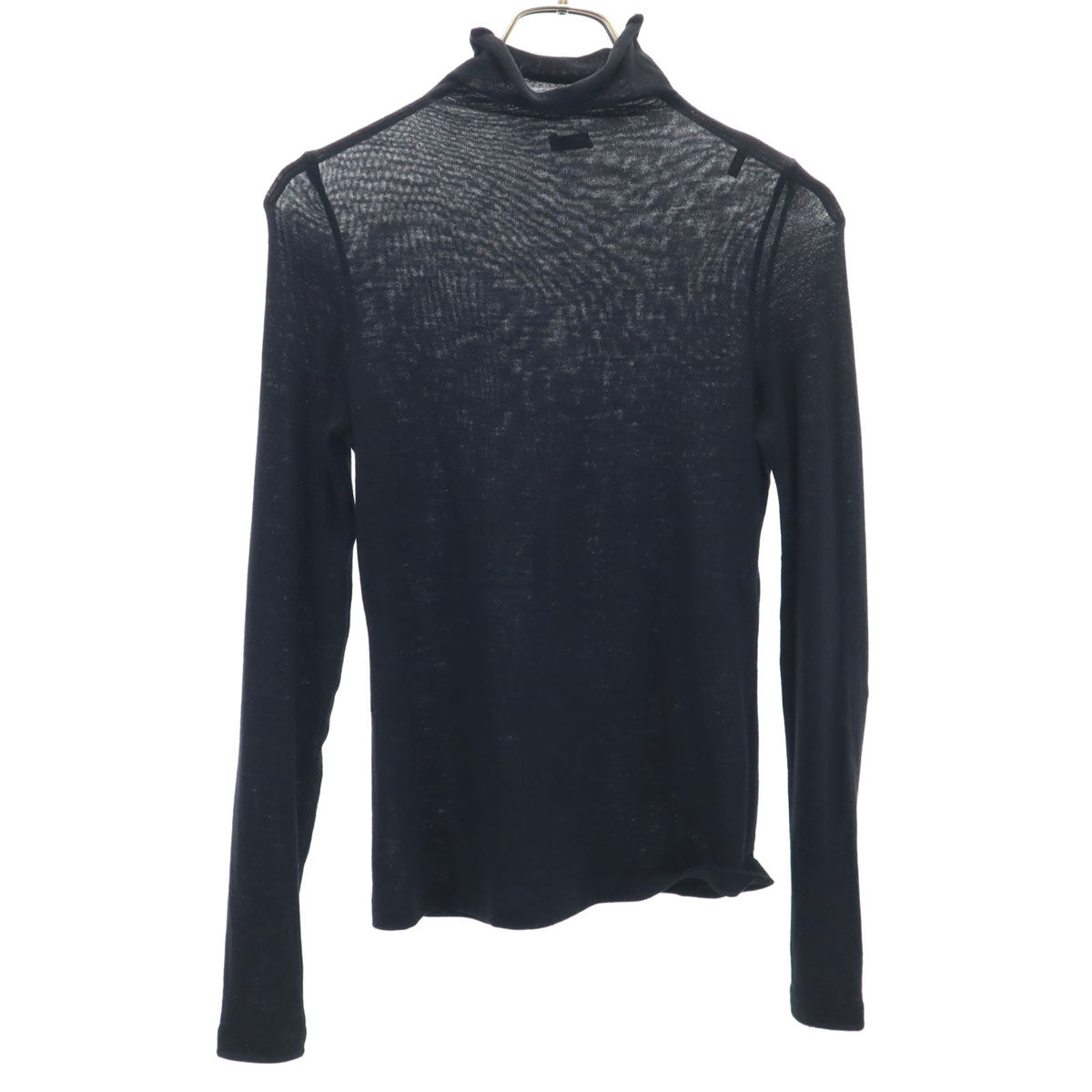 JIL SANDER NAVY ジルサンダーネイビー イタリア製 長袖 ハイネック ニット S ブラック レディース