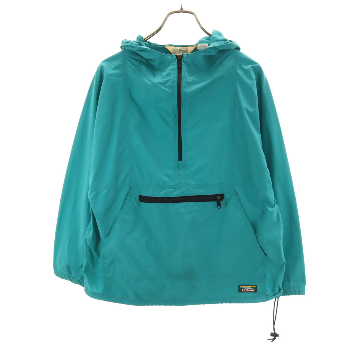 L.L.Bean エルエルビーン 80s 90s USA製 オールド アノラックパーカー L エメラルドグリーン アウトドア レディース