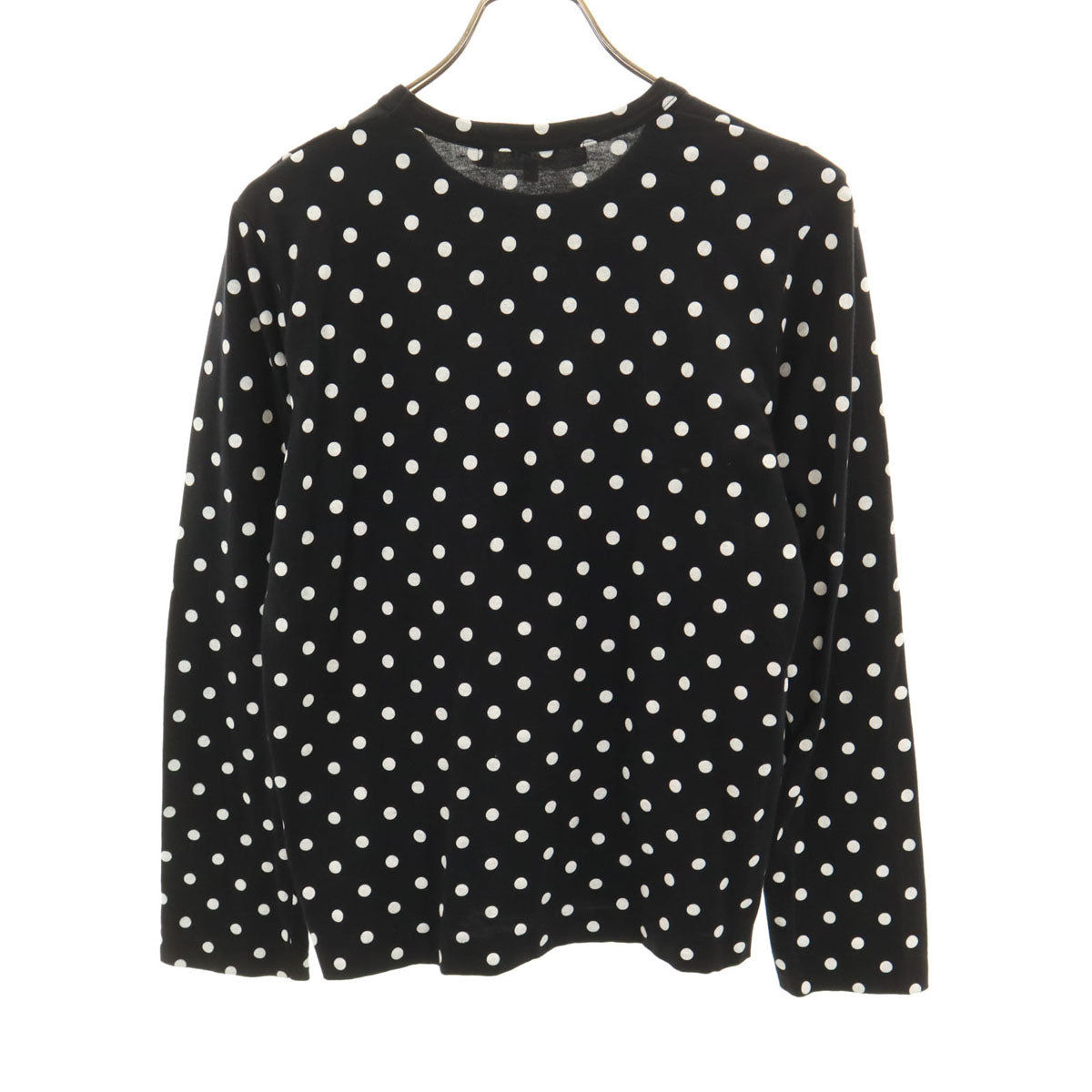 PLAY COMME des GARCONS プレイコムデギャルソン ドット柄 長袖 Tシャツ L ブラック ロンT レディース
