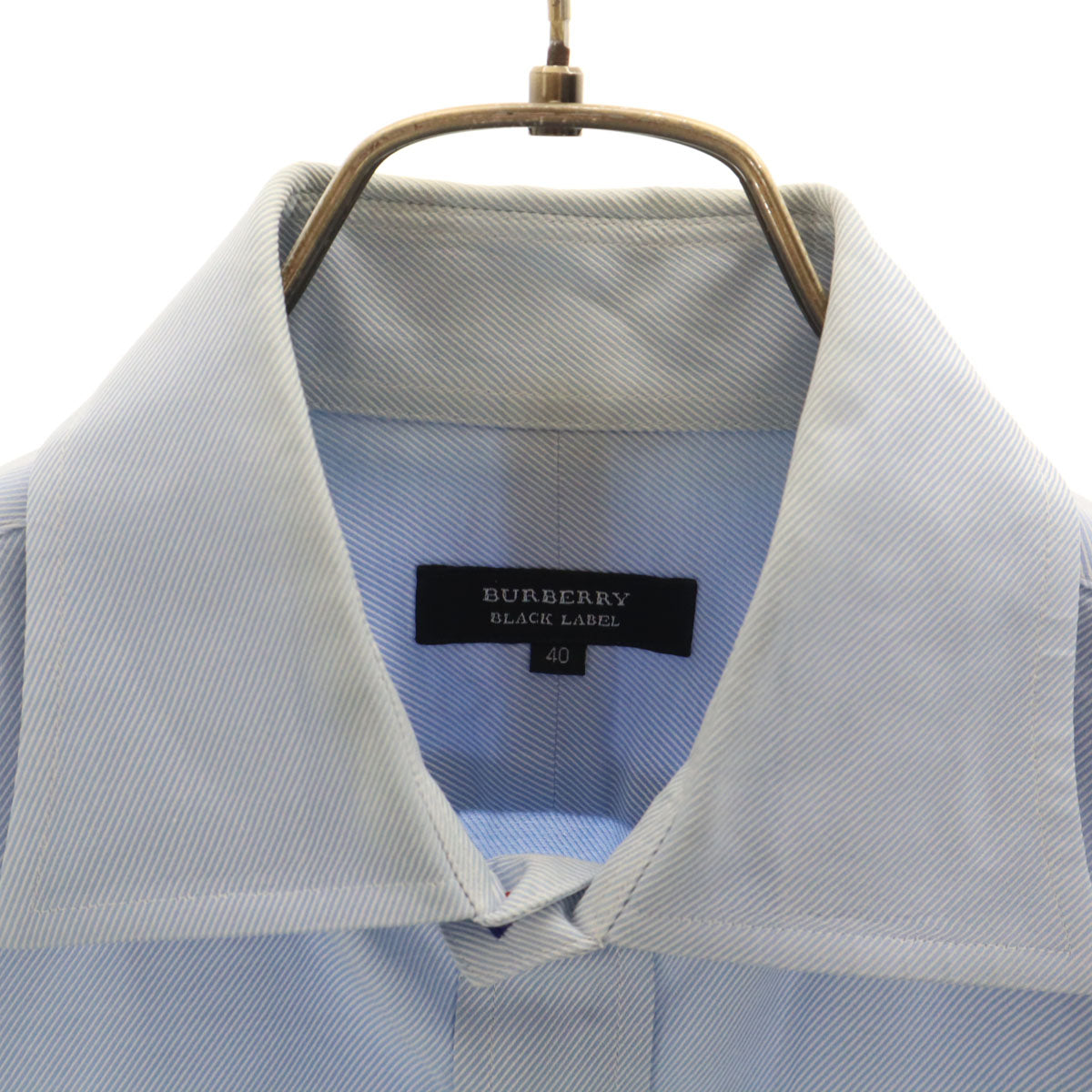 BURBERRY BLACK LABEL バーバリーブラックレーベル 長袖 シャツ 40 ライトブルー 三陽商会 メンズ