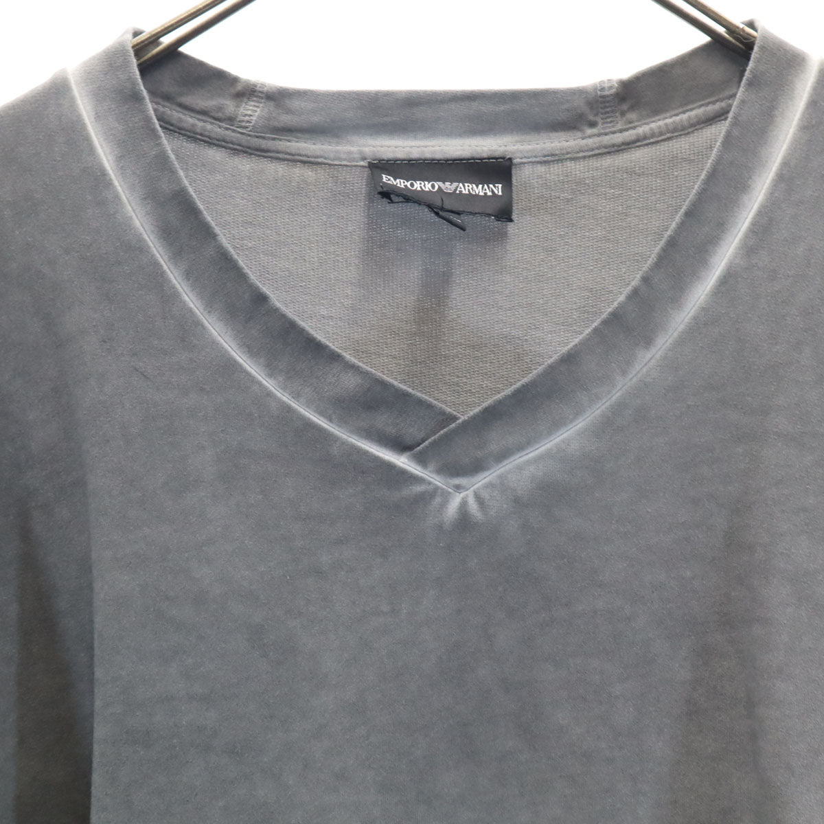 Emporio Armani エンポリオアルマーニ 長袖 顔料加工 カットソー XXL グレー ビッグサイズ メンズ