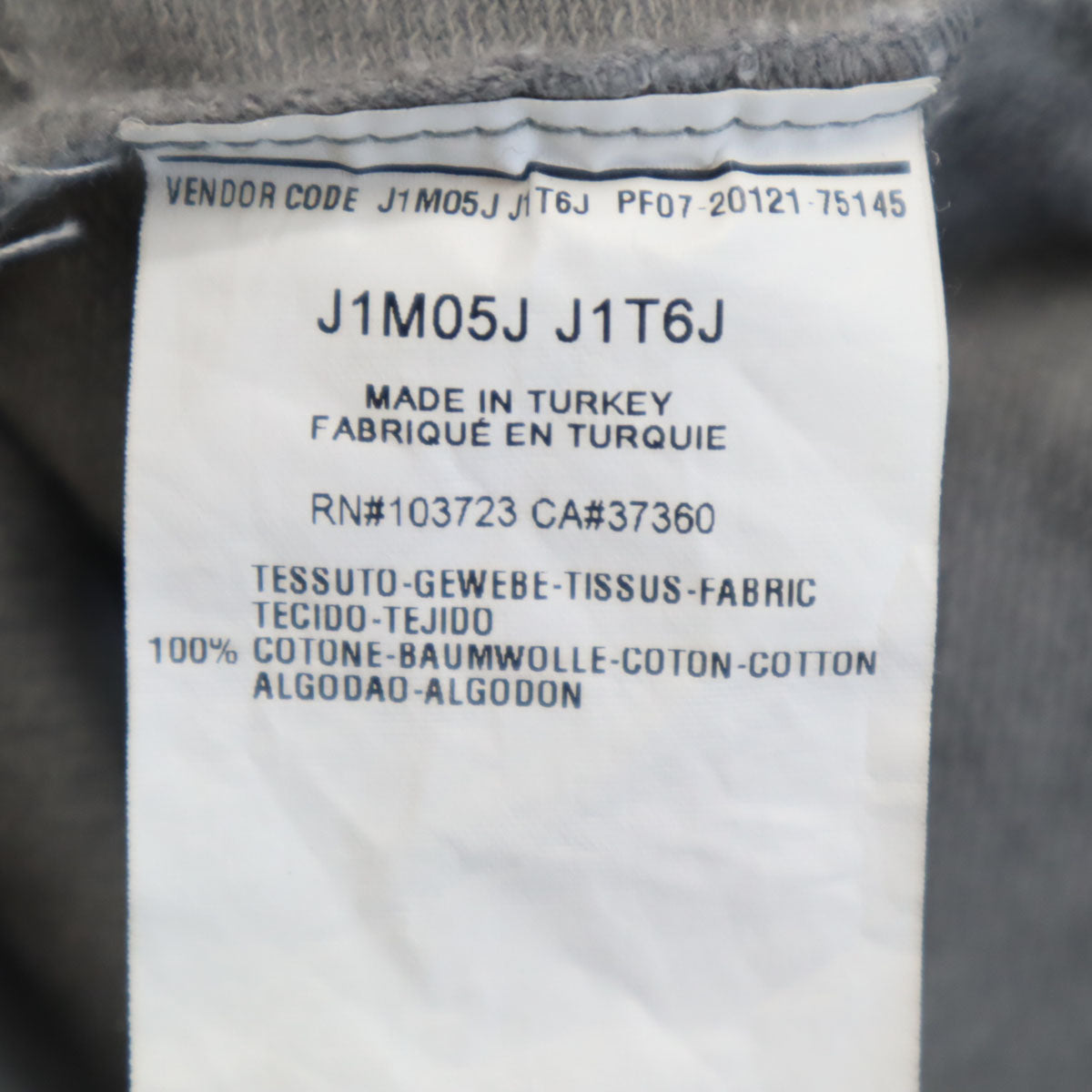 Emporio Armani エンポリオアルマーニ 長袖 顔料加工 カットソー XXL グレー ビッグサイズ メンズ