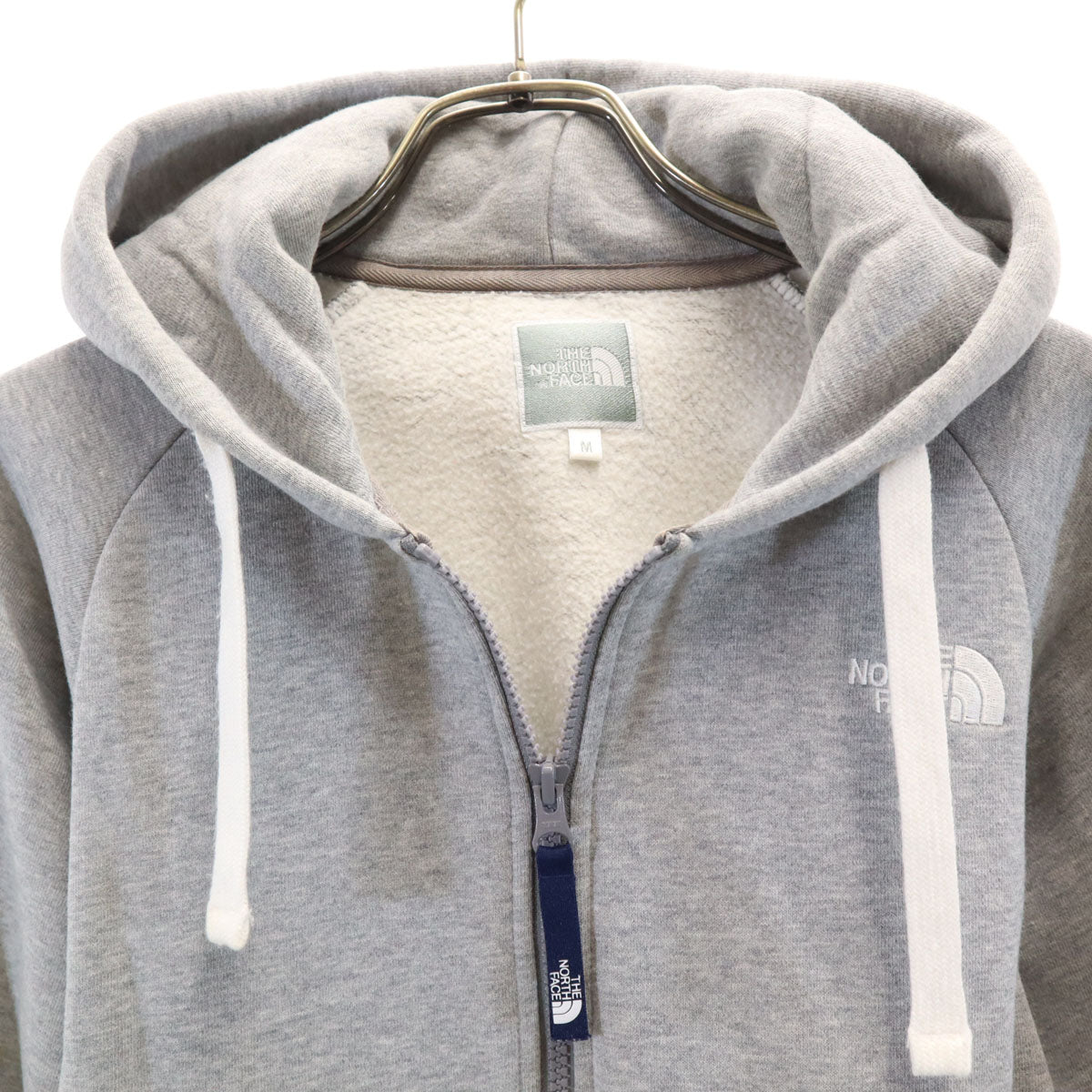 THE NORTH FACE ノースフェイス 長袖 ジップパーカー M グレー 裏起毛 メンズ