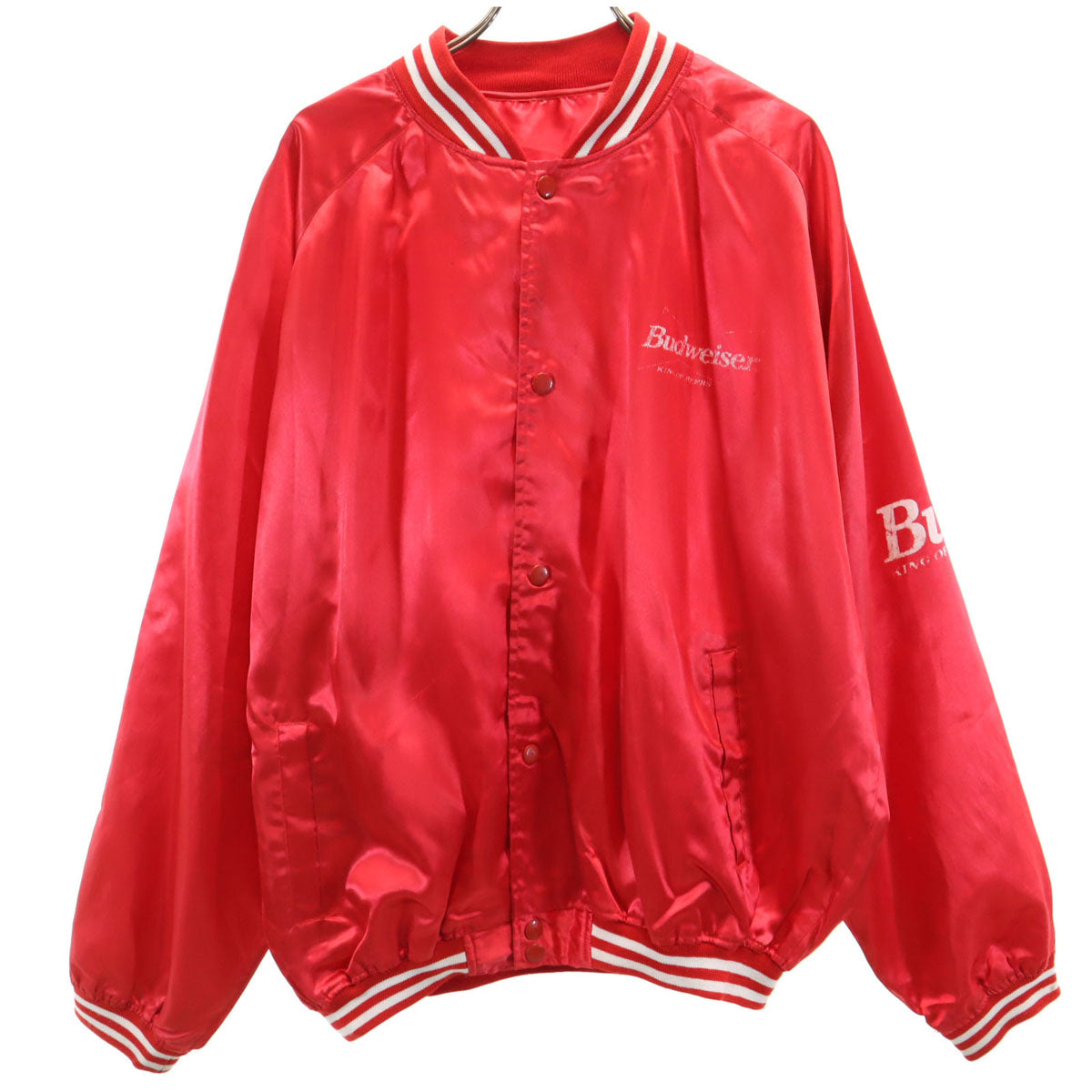 Budweiser バドワイザー 90s オールド スタジアム ジャケット レッド メンズ