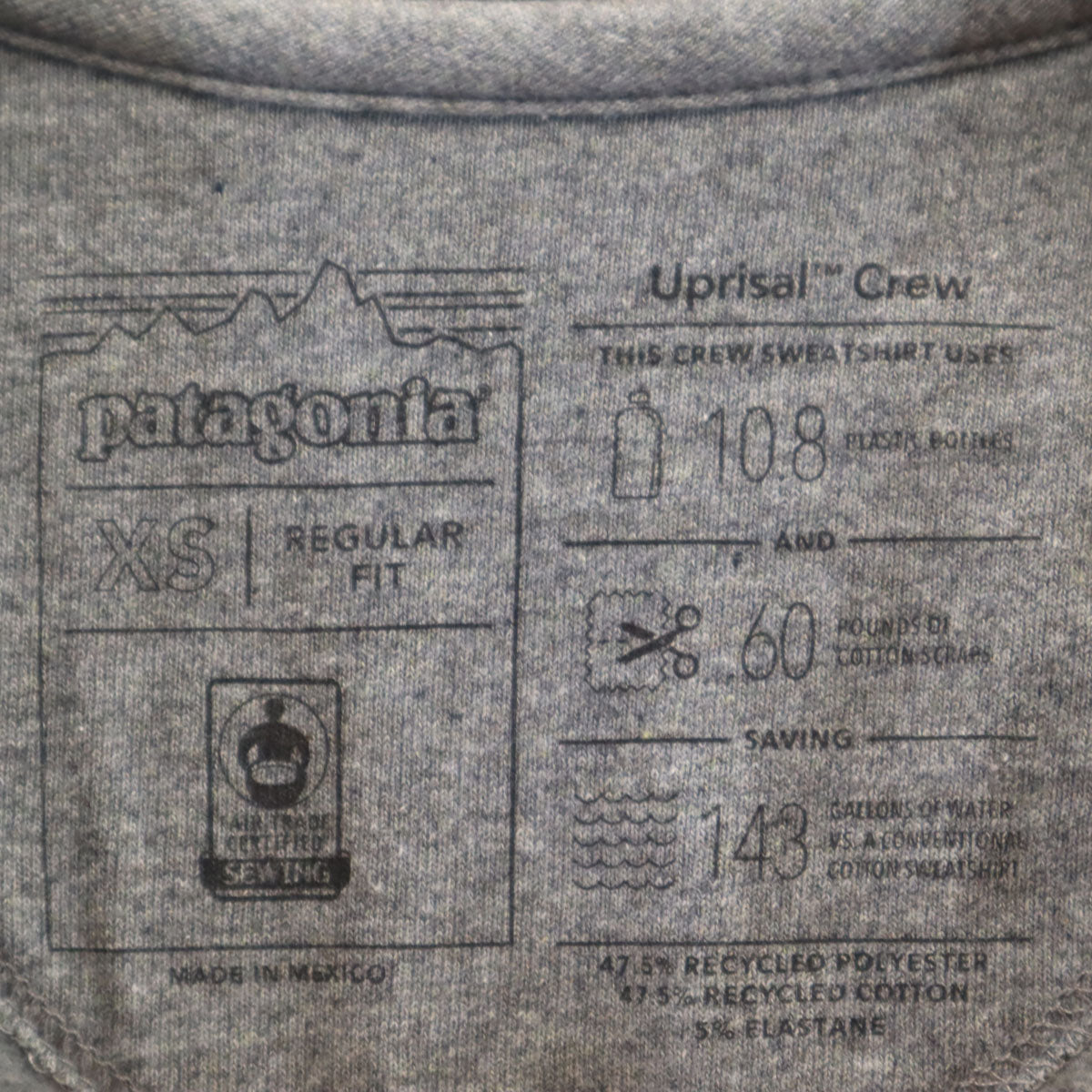 patagonia パタゴニア 長袖 スウェット トレーナー XS グレー 39543SP20 アウトドア 裏起毛 メンズ