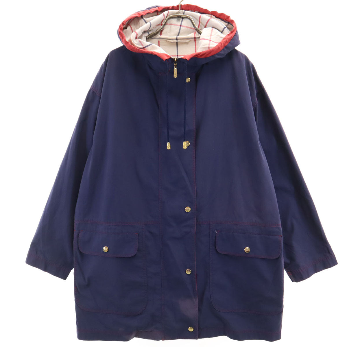 Burberrys バーバリーズ 90s オールド フードジャケット 15 紺紫 レディース