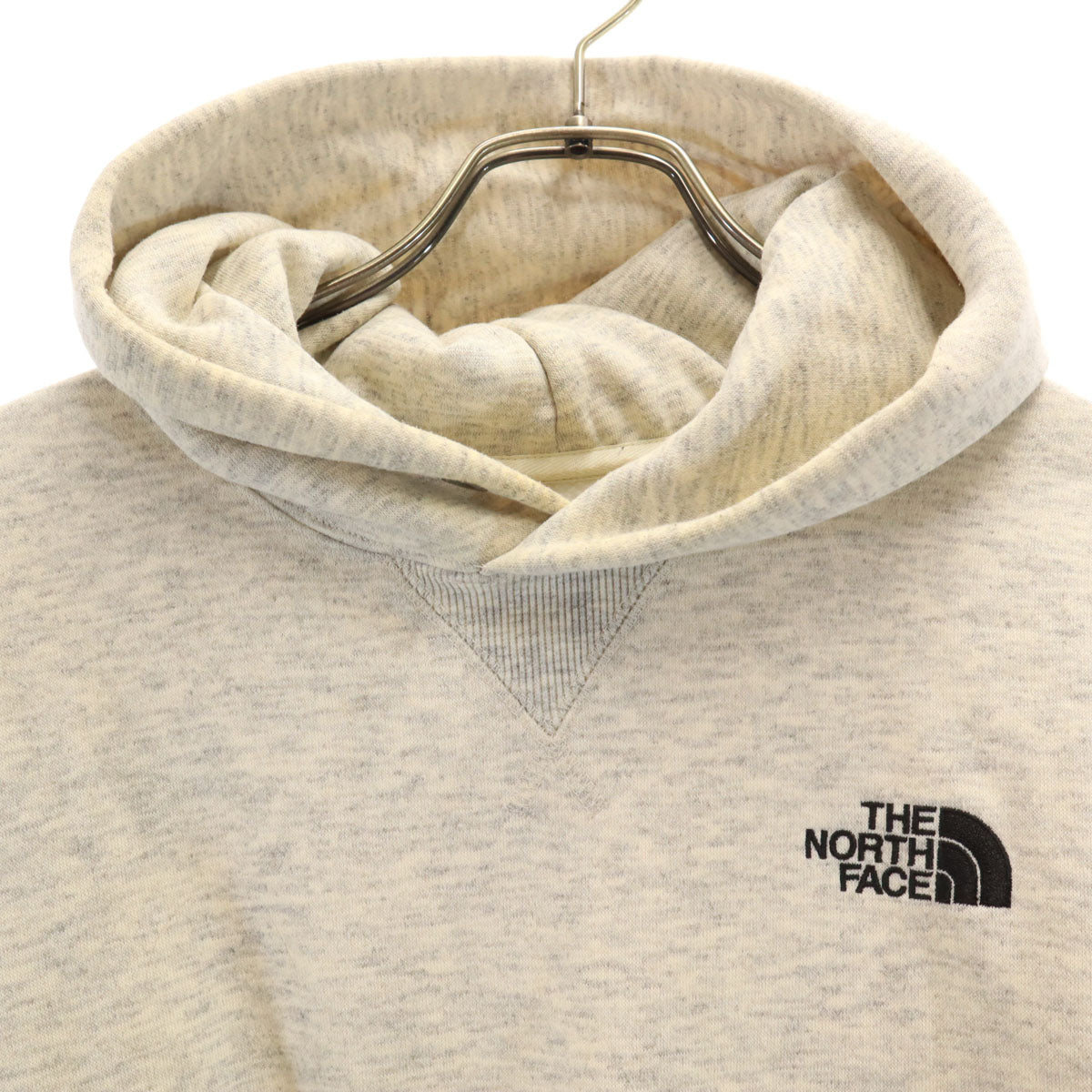 THE NORTH FACE ノースフェイス スクエアロゴ 長袖 スウェットパーカー M オートミール NT62039 アウトドア 裏起毛 メンズ