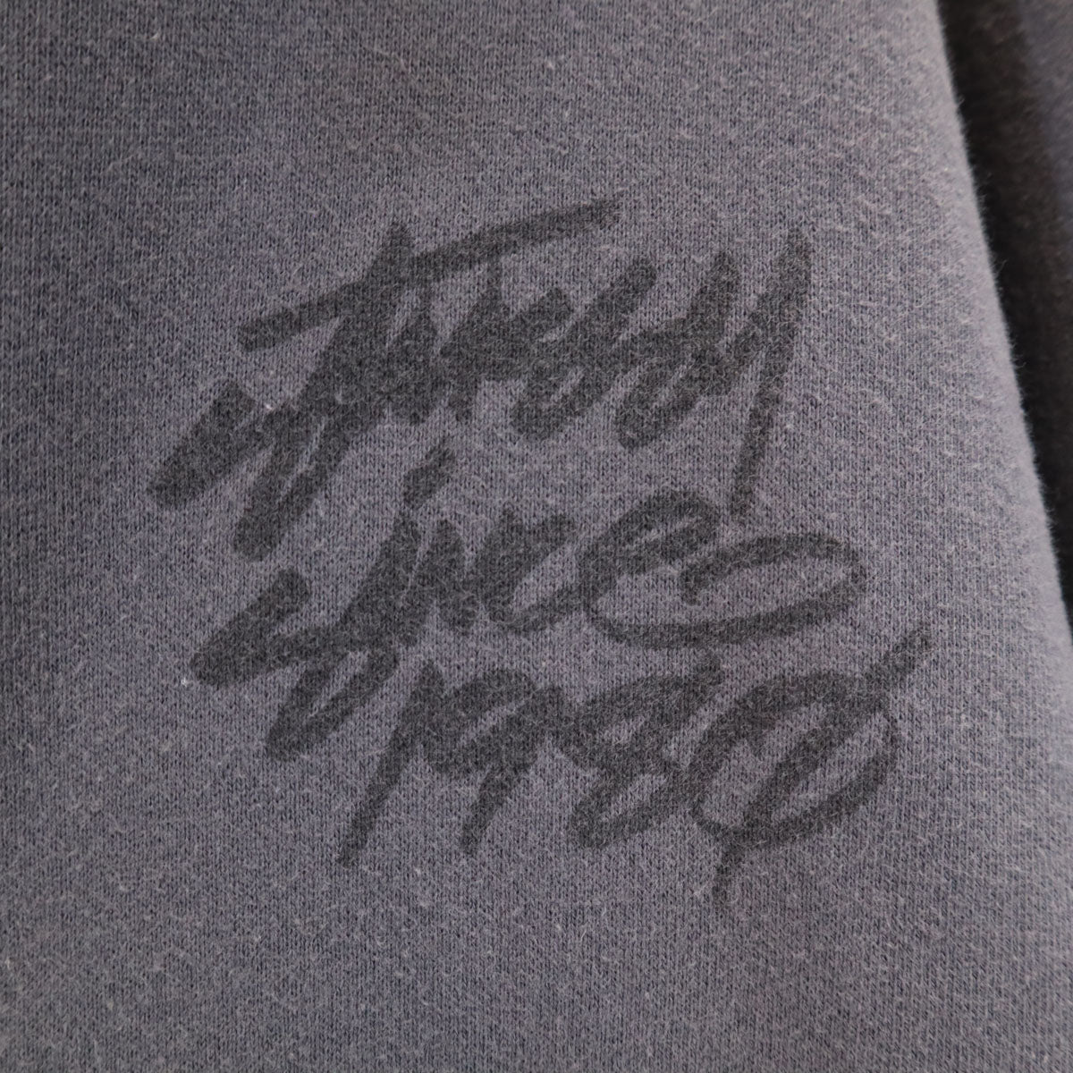 STUSSY ステューシー USA製 バックロゴ 長袖 スウェットパーカー L チャコールグレー メンズ