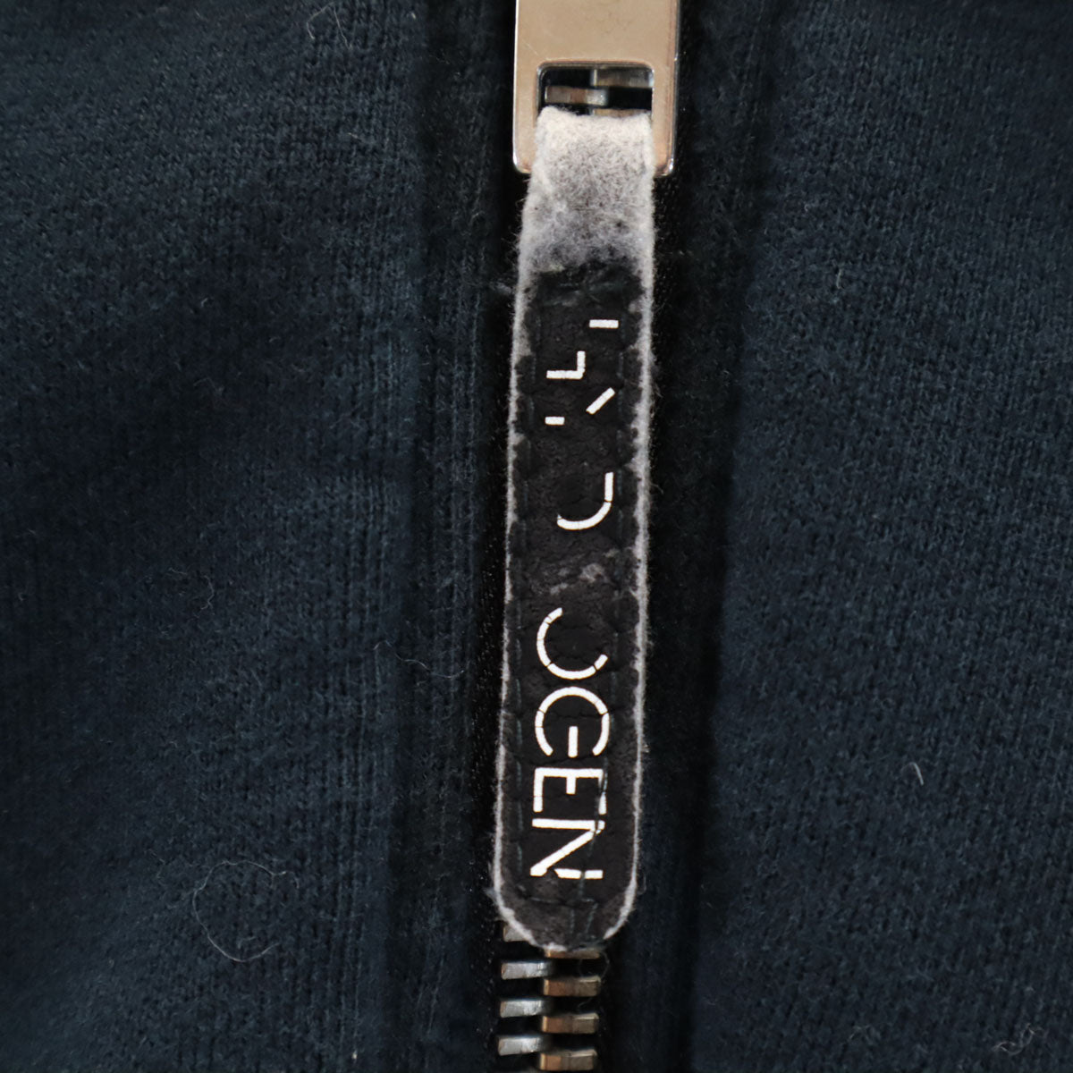 HYDROGEN ハイドロゲン スカル刺繍 ヴィンテージ加工 スウェット ジップジャケット S ブラック系 ドクロ メンズ