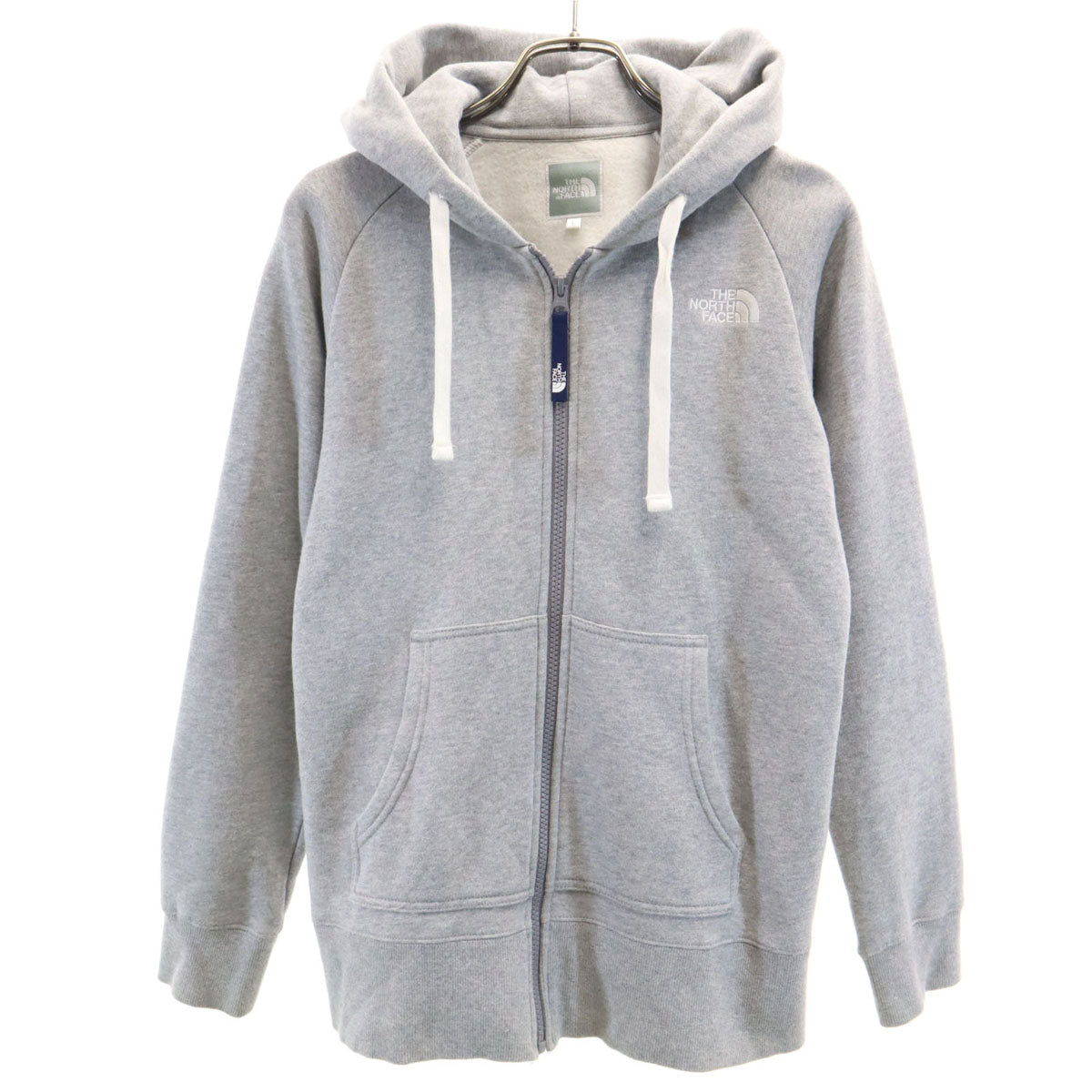 THE NORTH FACE ノースフェイス 長袖 リアビュー スウェット ジップパーカー L グレー NTW61955 アウトドア 裏起毛 レディース