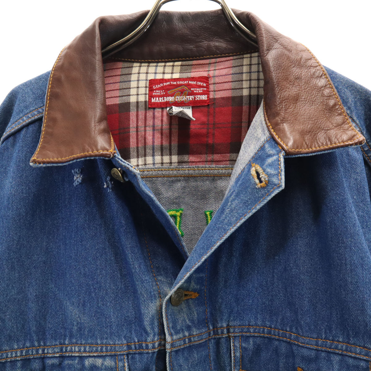 MARLBORO COUNTRY STORE マールボロ カントリーストア 90s オールド JOHN DEERE デニムジャケット L ウォッシュブルー ジージャン トラッカー メンズ