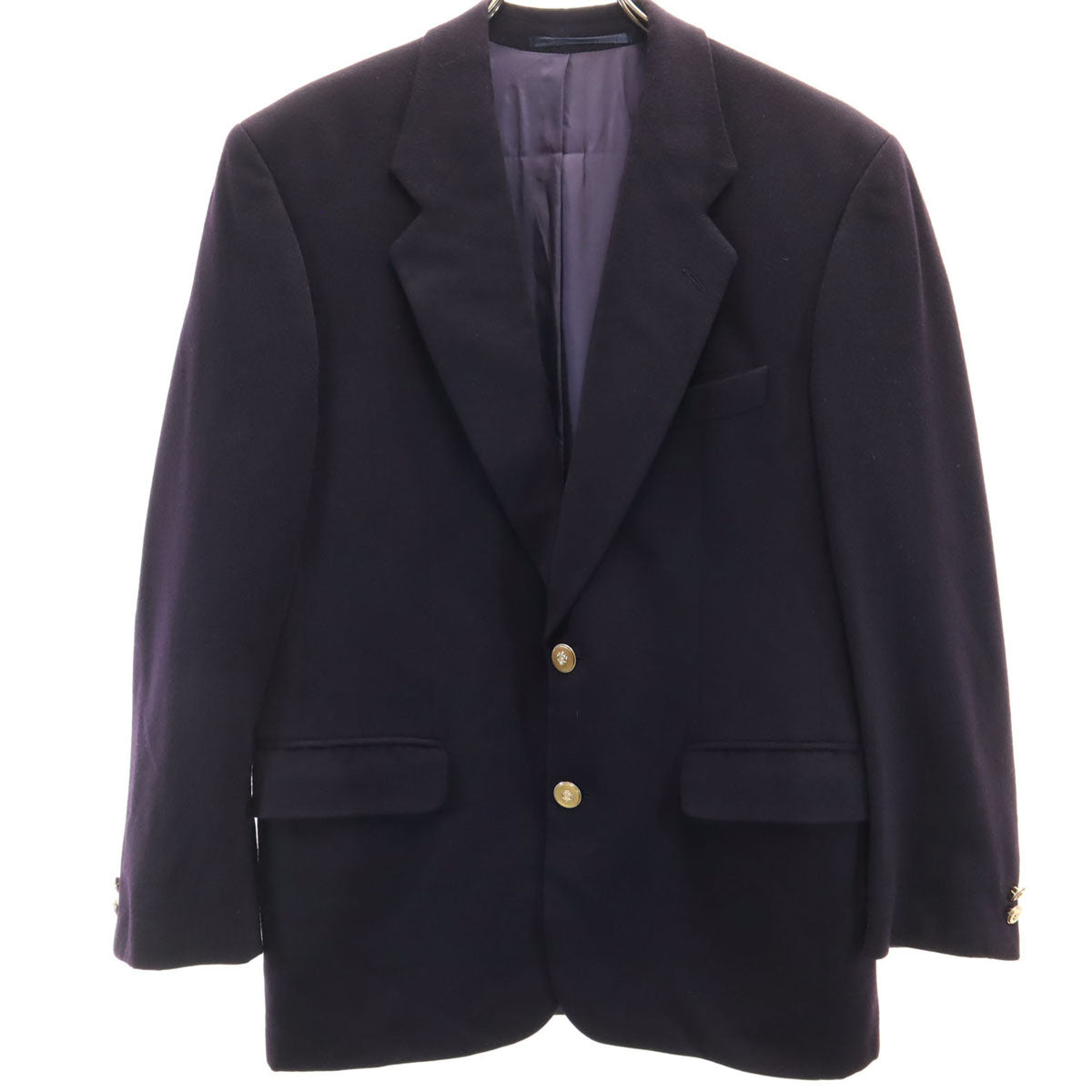 Loro Piana ロロピアーナ オーストリア製 カシミヤブレンド 金ボタン テーラードジャケット 44 濃紺 ブレザー メンズ