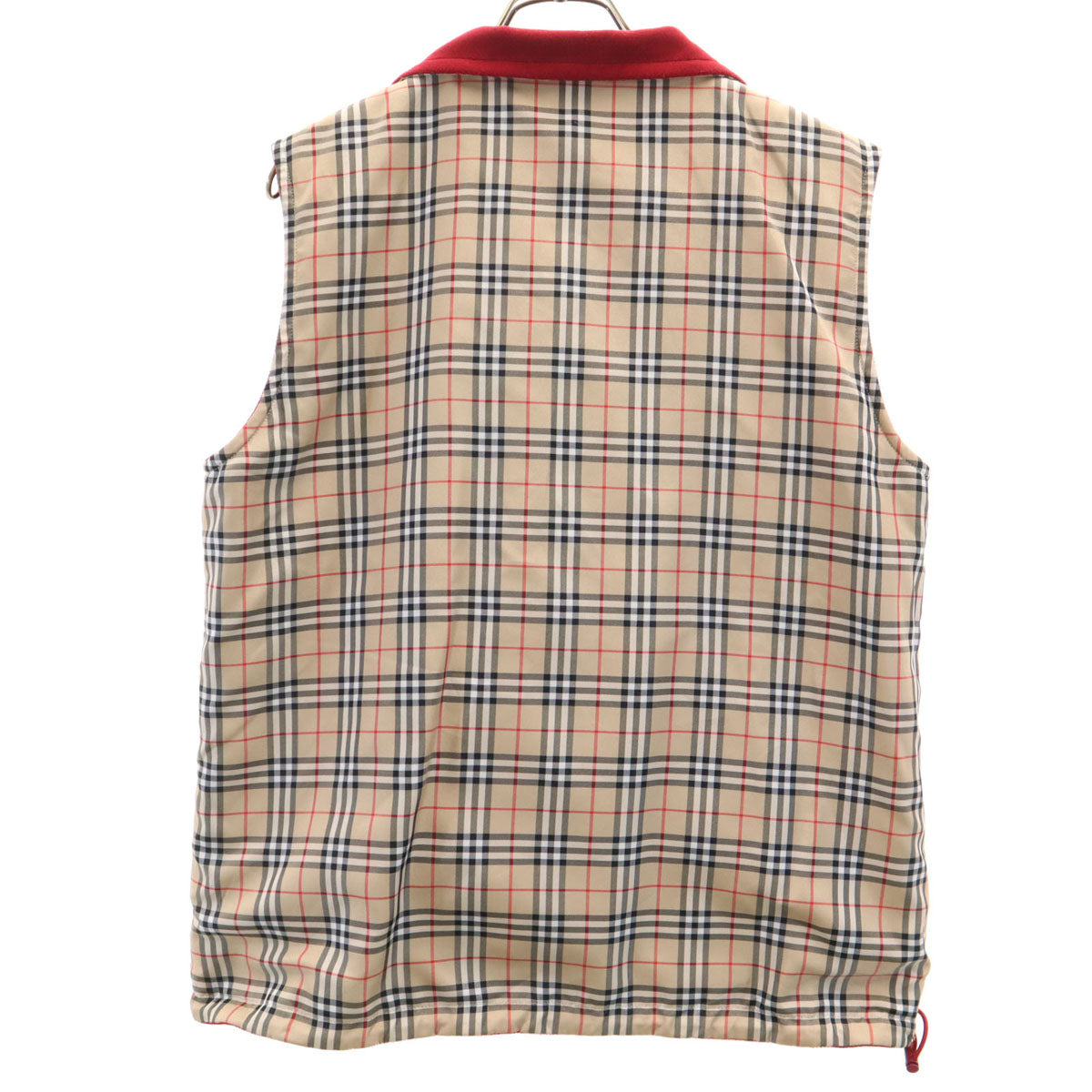美品 BURBERRY GOLF バーバリーゴルフ ノバチェック リバーシブル ベスト L ベージュ メンズ