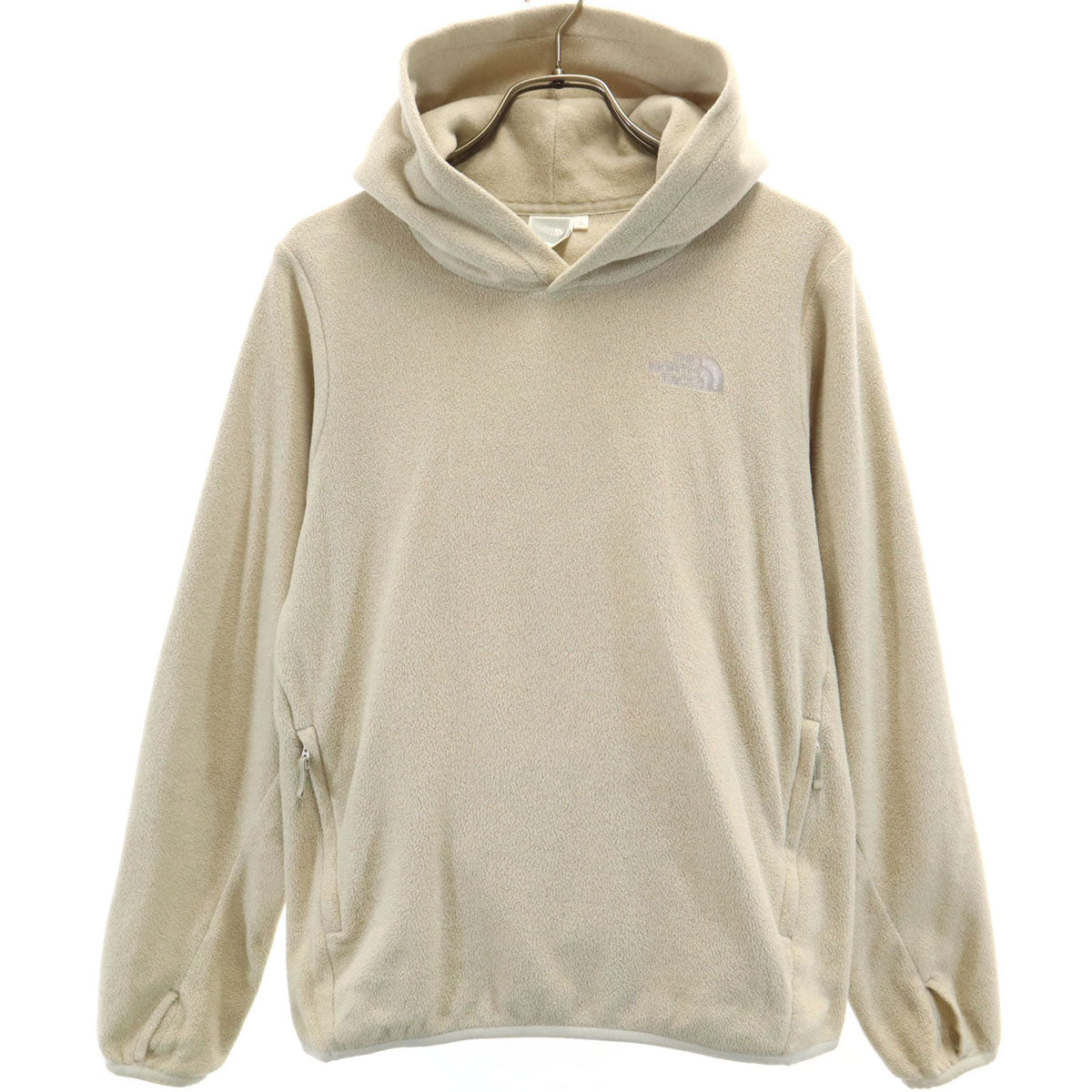 THE NORTH FACE ノースフェイス マイクロフリース パーカー S ベージュ NLW22035 アウトドア フーディー レディース