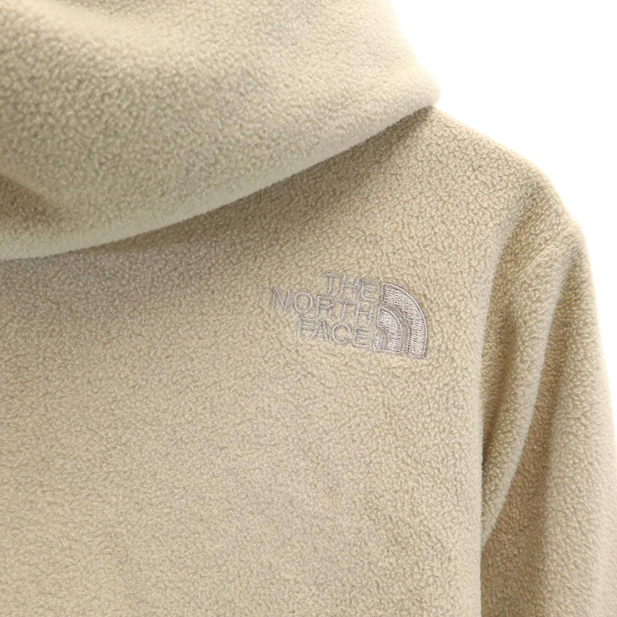 THE NORTH FACE ノースフェイス マイクロフリース パーカー S ベージュ NLW22035 アウトドア フーディー レディース