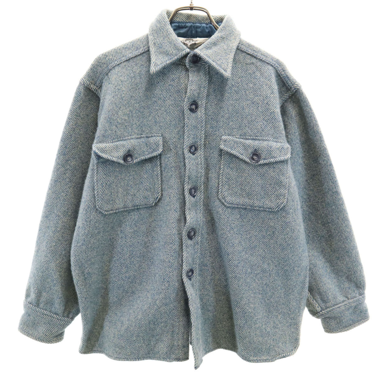 WOOLRICH ウールリッチ 70s ヴィンテージ 長袖 ヘビー ウールシャツ XL ブルー系 メンズ