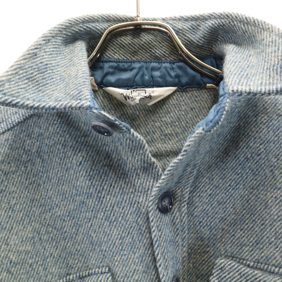 WOOLRICH ウールリッチ 70s ヴィンテージ 長袖 ヘビー ウールシャツ XL ブルー系 メンズ