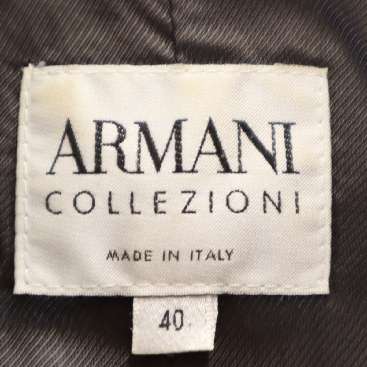 ARMANI COLLEZIONI アルマーニコレッツォーニ イタリア製 ウールジャケット 40 チャコール レディース