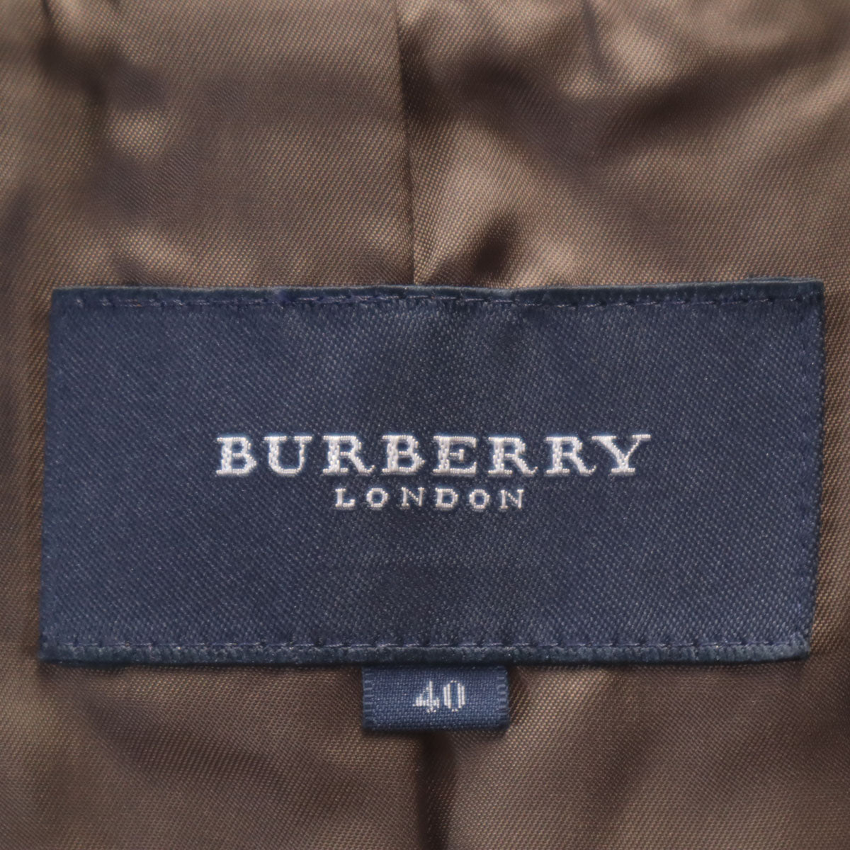 BURBERRY LONDON バーバリーロンドン 日本製 ベロア テーラードジャケット 40 ブラウン 三陽商会 レディース