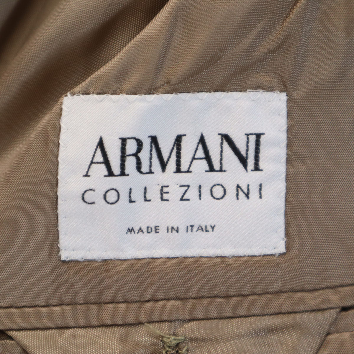 美品 ARMANI COLLEZIONI アルマーニコレッツォーニ イタリア製 スーツ 上下 セットアップ 40 ベージュ メンズ