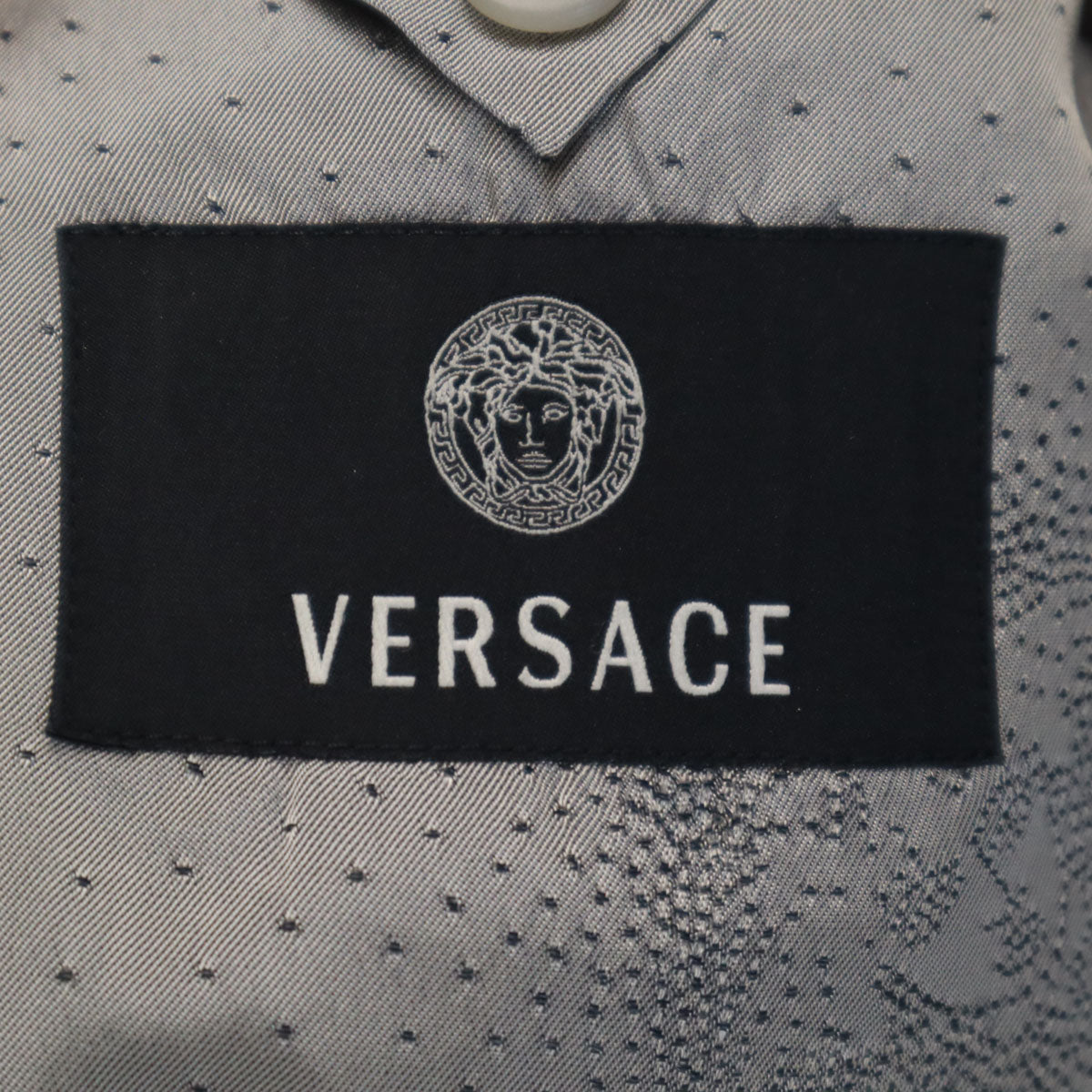 VERSACE ヴェルサーチ スーツ 上下 セットアップ 54 グレー メンズ