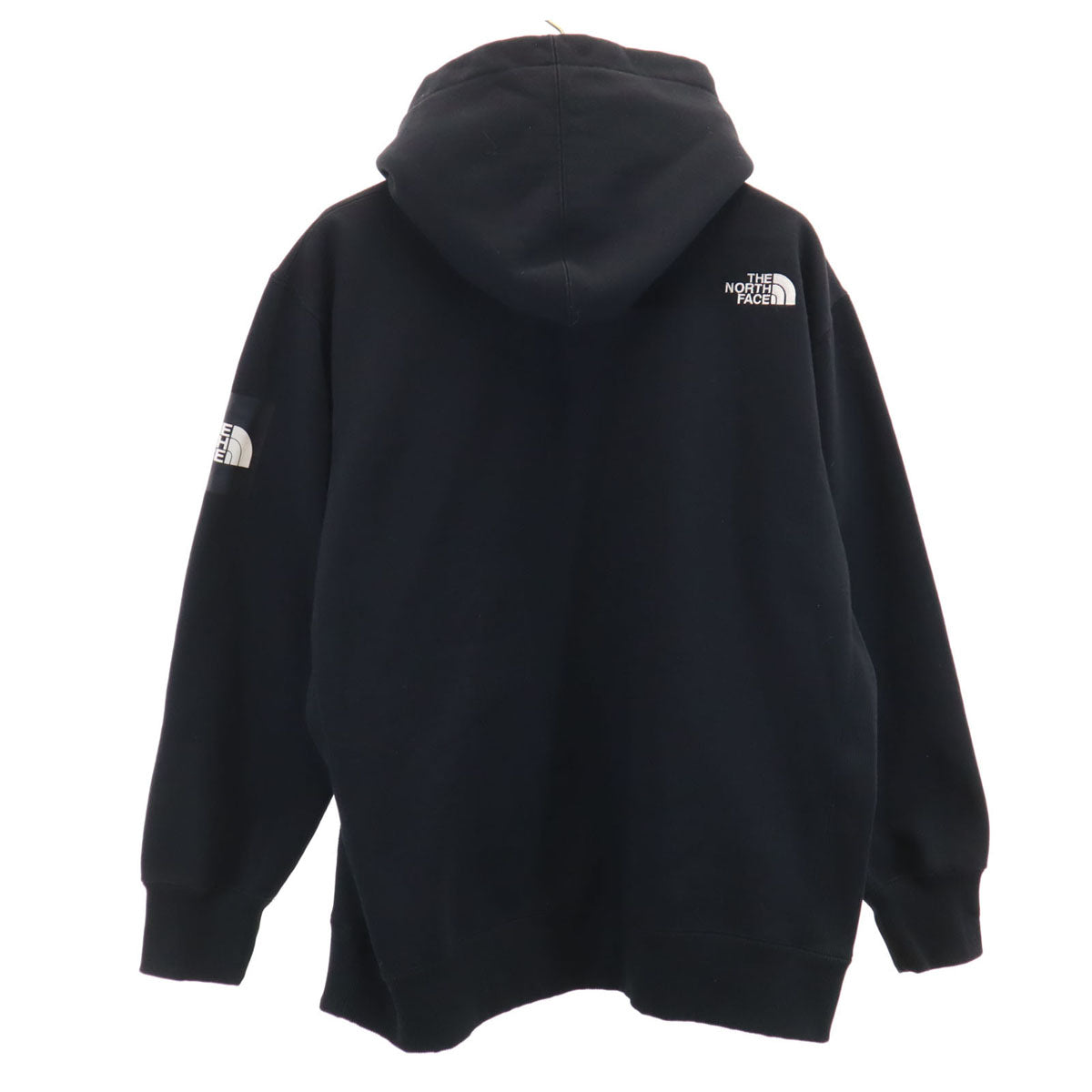 THE NORTH FACE ノースフェイス スクエアロゴ 長袖 スウェットパーカー M ブラック NT61835 アウトドア フーディー メンズ