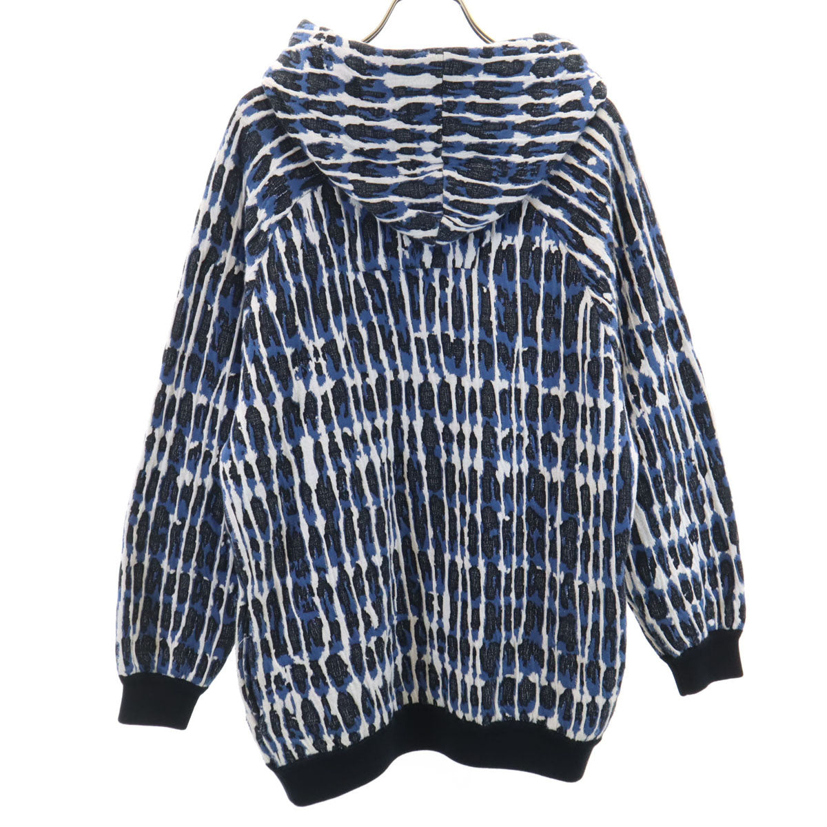 Stella McCartney ステラマッカートニー イタリア製 総柄 長袖 ハーフジップ パーカー 36 ブルー系 プルオーバー レディース