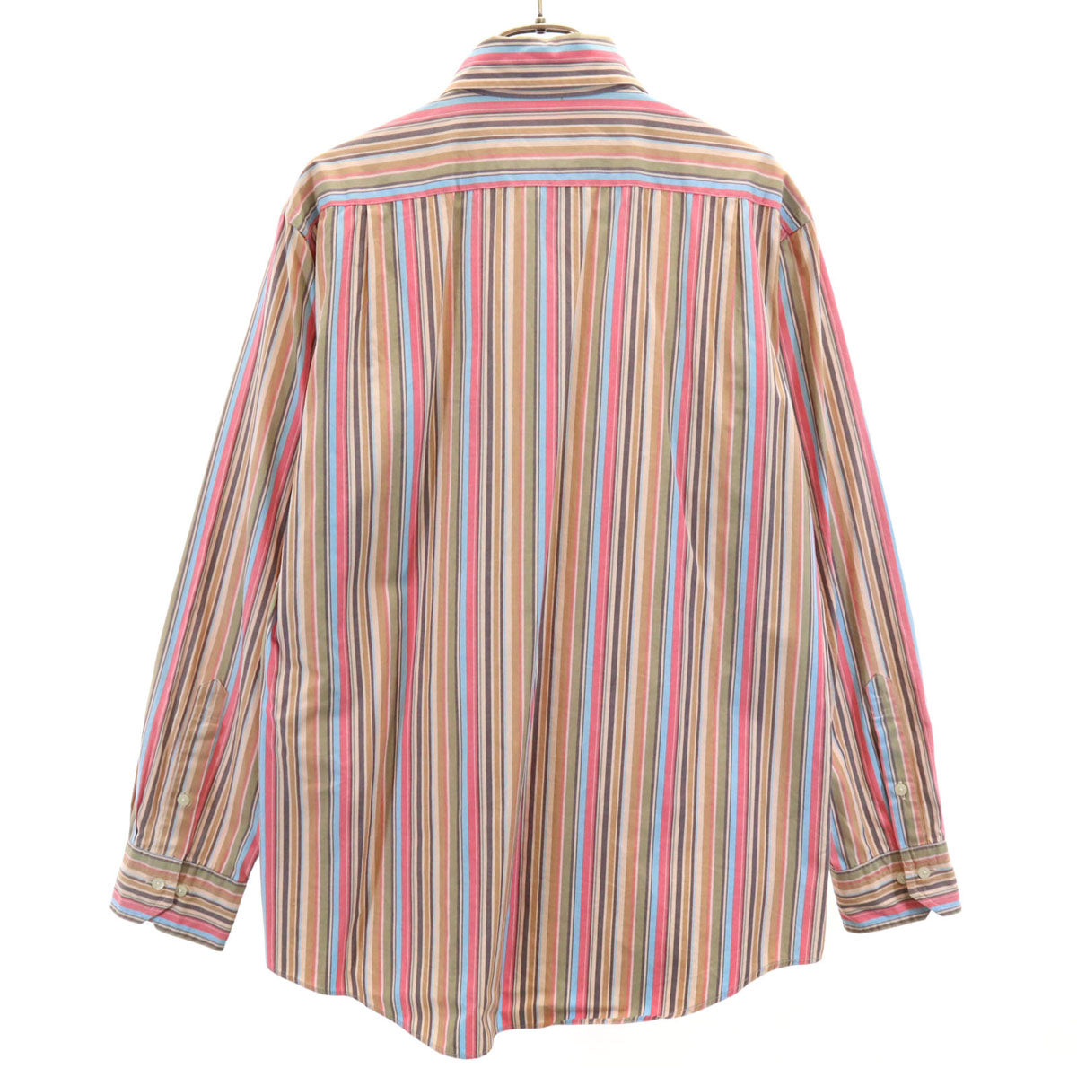 BURBERRY BLACK LABEL バーバリーブラックレーベル 日本製 ストライプ柄 長袖 ボタンダウンシャツ 2 マルチ 三陽商会 メンズ